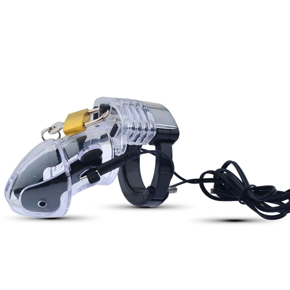 Electric Chastity Cage for Men - Lightweight & Lockable Cock Ring Device for Penis Exercise & Bondage Play | Adult Sex Toy for BDSM & Couples Roleplay