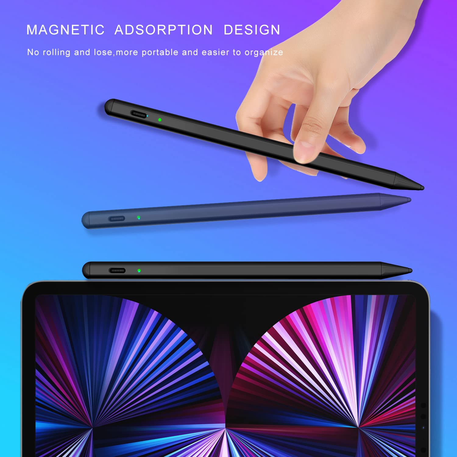 Premium Stylus Pen for Apple iPad (2018-2023 Models) - Compatible with iPad Pro 11/12.9