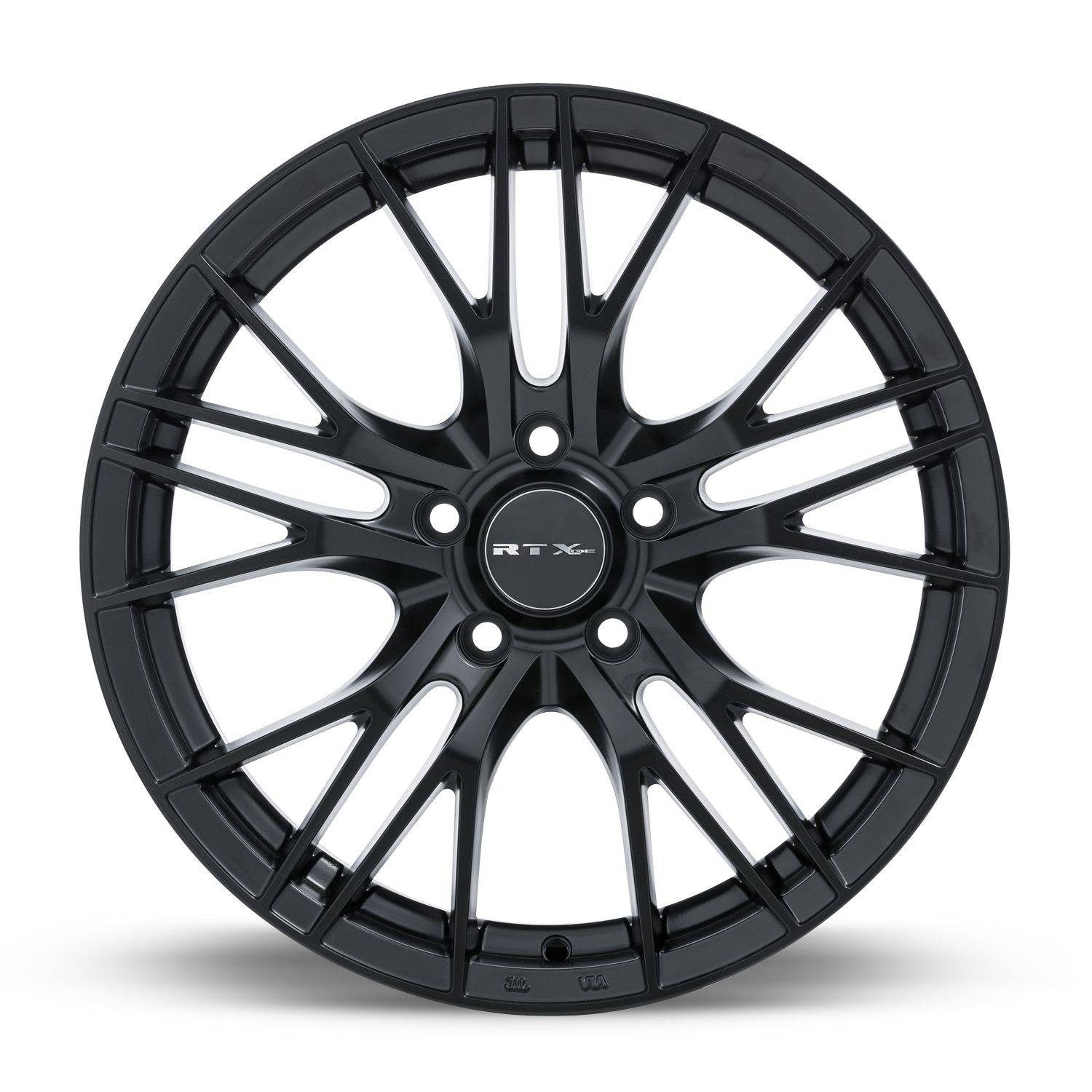 RTX Vertex Alloy Wheel Rim 17x7.5 Inch - Matte Black Finish - 5x114.3 Bolt Pattern - 40mm Offset - 73.1mm Center Bore - Includes Center Caps (Lug Nuts Sold Separately) - Perfect for Honda, Toyota, Nissan & Other 5-Lug Vehicles