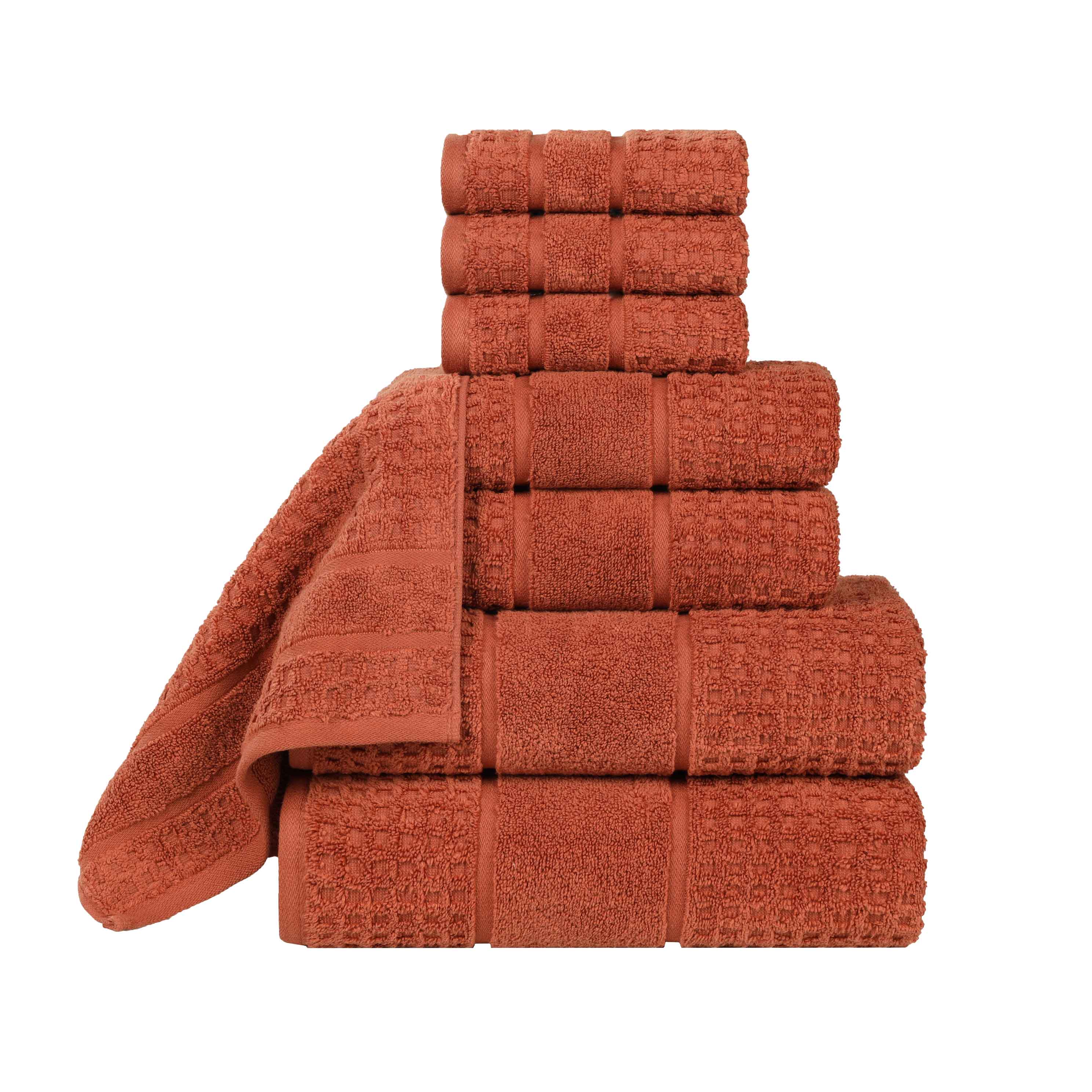 Premium 8-Piece Zero Twist Cotton Waffle Towel Set - Ultra Soft & Highly Absorbent Honeycomb Weave Bath Towels for Spa, Gym & Luxury Home Use