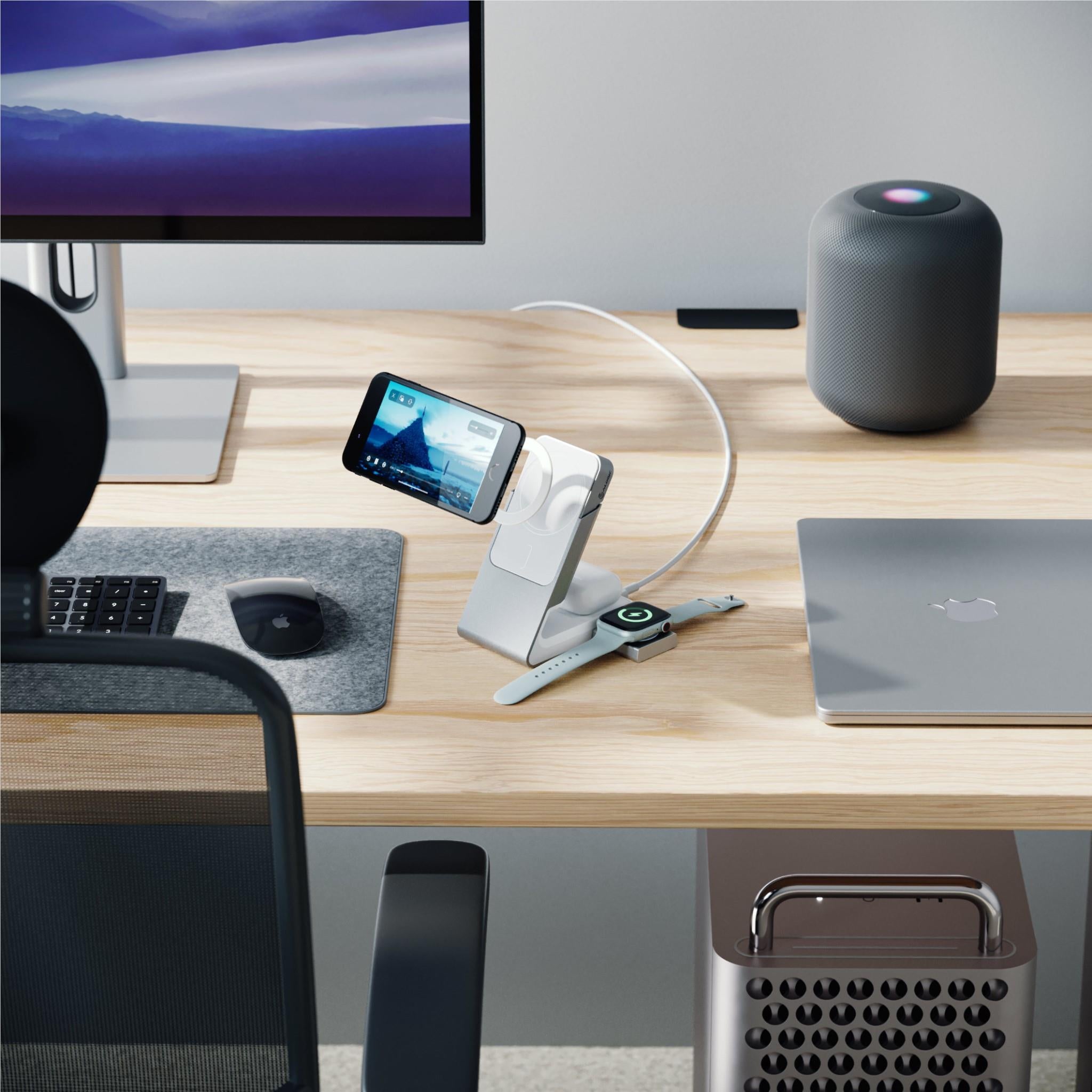 ALOGIC MagSafe Magnetic Ring Holder for iPhone 15/14/13/12 - Strong Magnetic Grip, Secure Phone Mount (White) - Perfect for Car, Desk, and Home Use