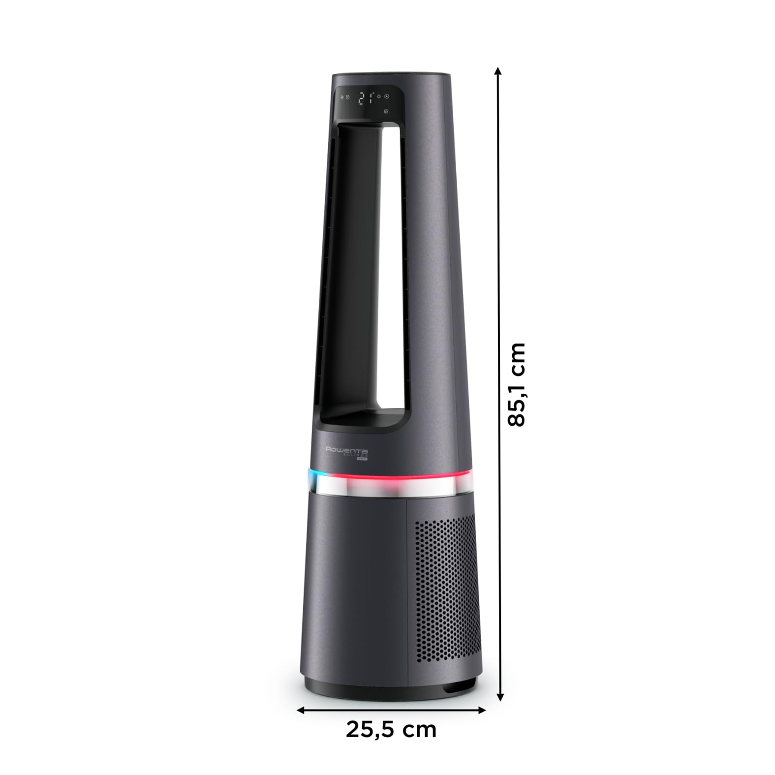 Rowenta Eclipse 3-in-1 Air Purifier, Heater & Fan - Powerful 12-Speed Quiet Operation with Multi-Oscillation, Timer & Delay Start (Model QU5062F0) - Perfect for Bedroom, Office & Home Air Purification & Climate Control