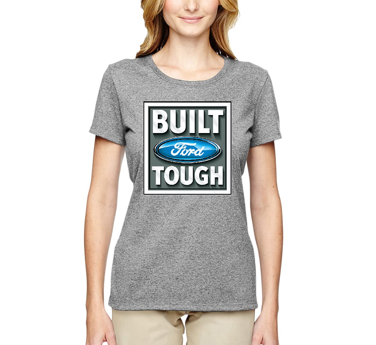 Official Ford Mustang Shelby Licensed Graphic T-Shirt for Women | Classic Cars & Trucks Collection | Built Ford Tough Apparel for Casual Wear & Car Enthusiasts