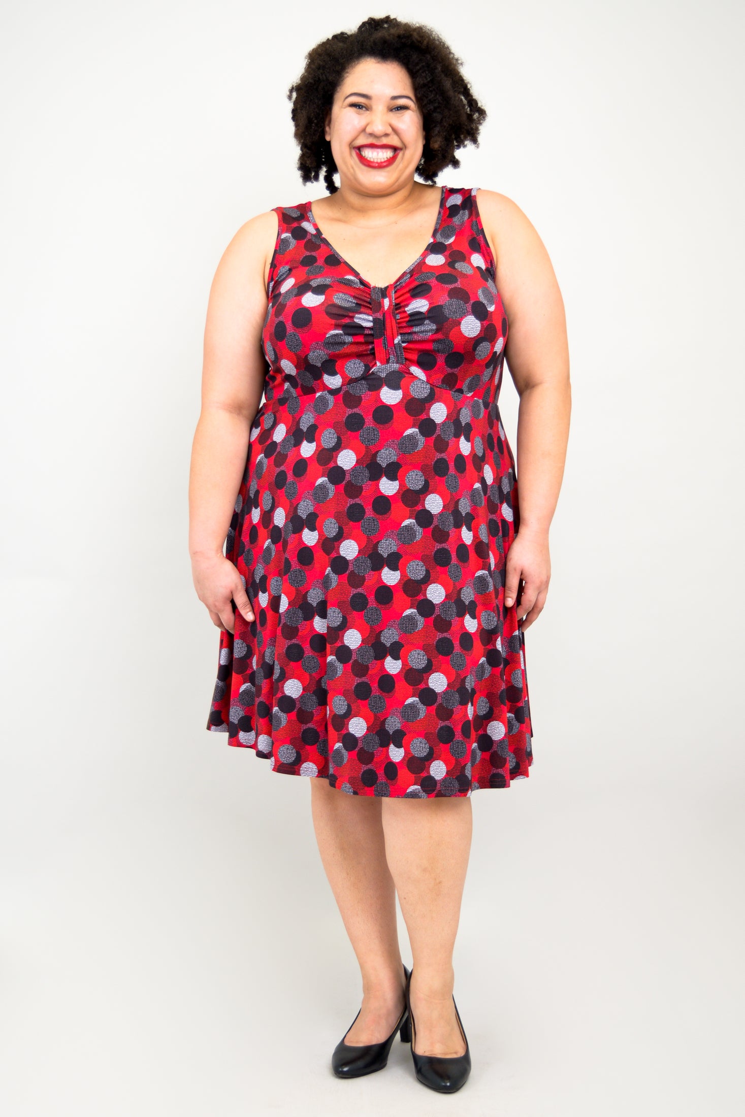 Genesis Dress - Stylish Polka Dot Dance Dress Made from Soft Bamboo Fabric, Perfect for Ballroom Dancing, Latin Dance & Performance Costumes