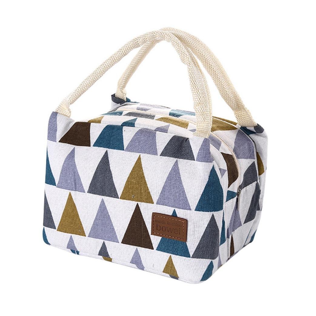 Insulated Canvas Lunch Bag for Women, Men & Kids - Thermal Cooler Tote Box for Food - Multicolor | Perfect for School, Work, Picnics & Outdoor Activities