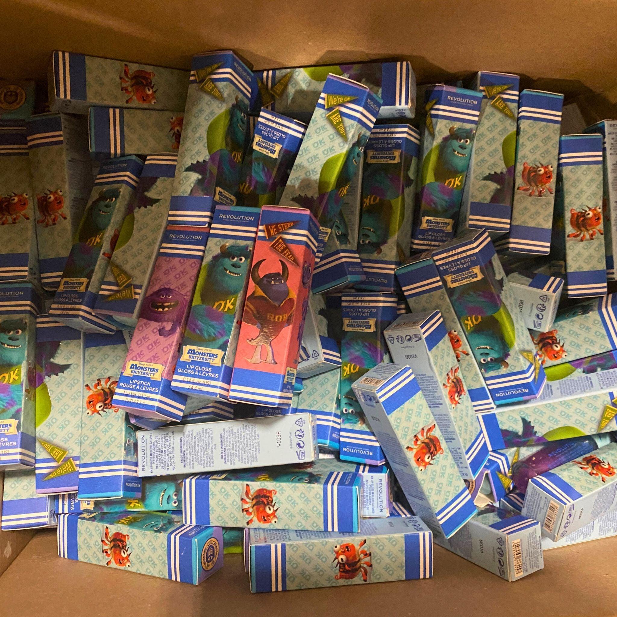 Monsters University Lip Balm Set - 50 Pcs Bulk Wholesale for Kids Party Favors, School Events & Birthday Gifts