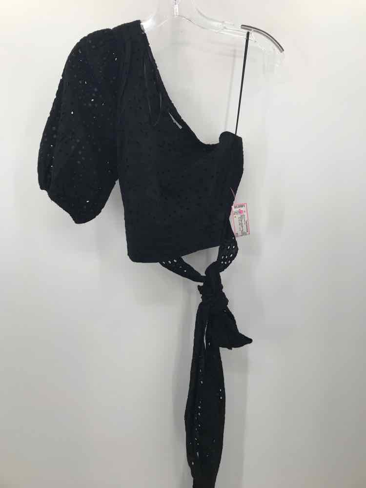 Pre-Owned Allison New York Black One Shoulder Blouse Size 4 - Perfect for Evening Parties, Date Nights & Special Occasions