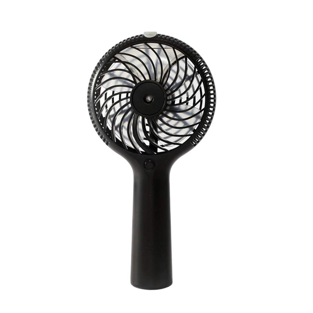 **Pacoco Rechargeable USB Handheld Fan with Spray & Humidifier - Portable Mini Cooling Fan for Travel, Office, Gym & Outdoor Activities (Black, One Size)**