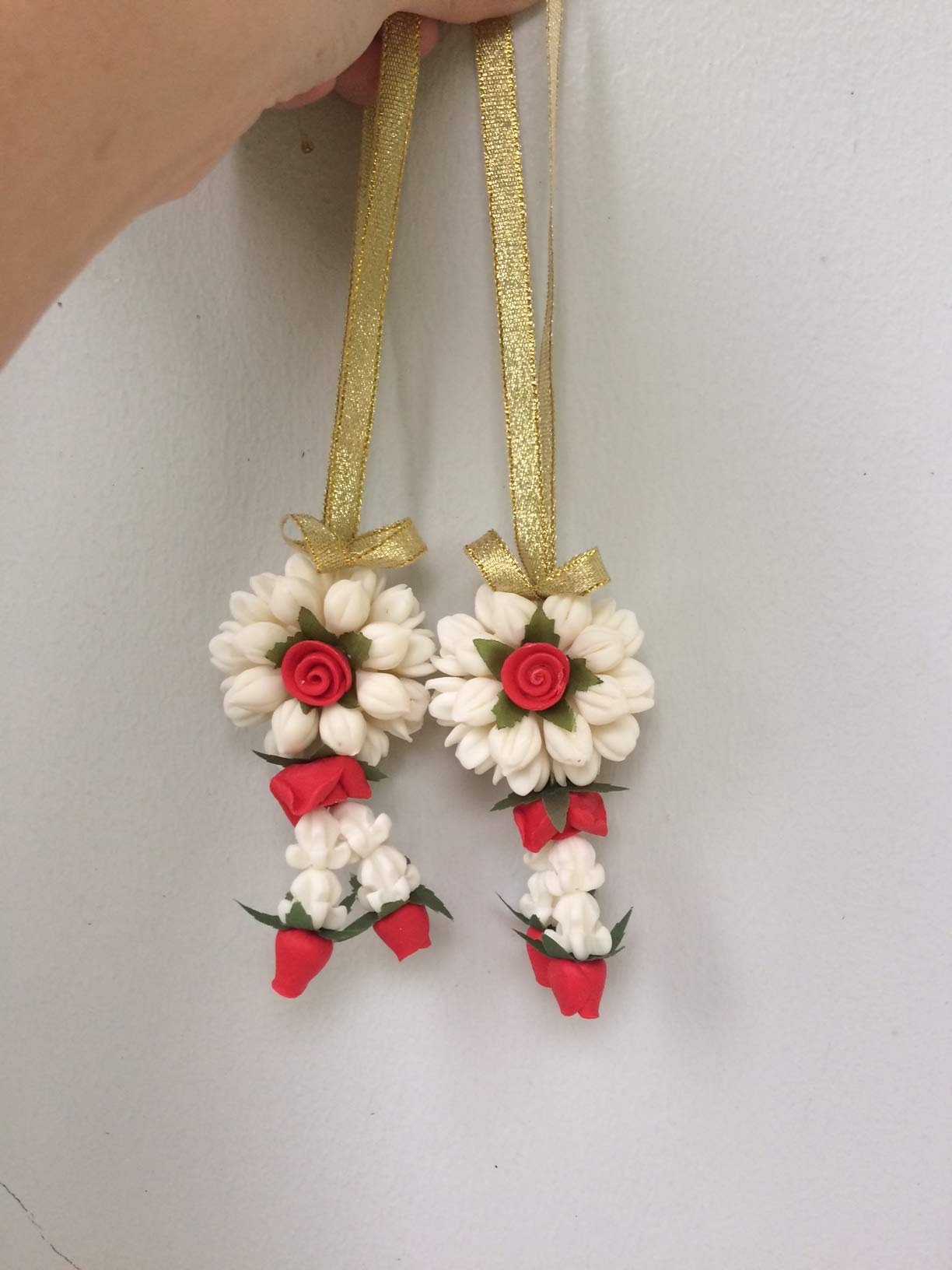 (Pack of 2) Handmade Thai Soap Garland - Jasmine & Rose Scented - Perfect for Wedding Decor, Spa Gifts & Home Fragrance