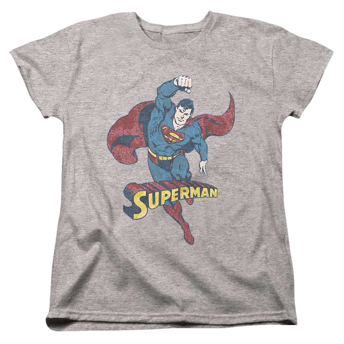 DC Comics Desaturated Superman Graphic Women's T-Shirt | Casual Superhero Tee for Fans & Everyday Wear
