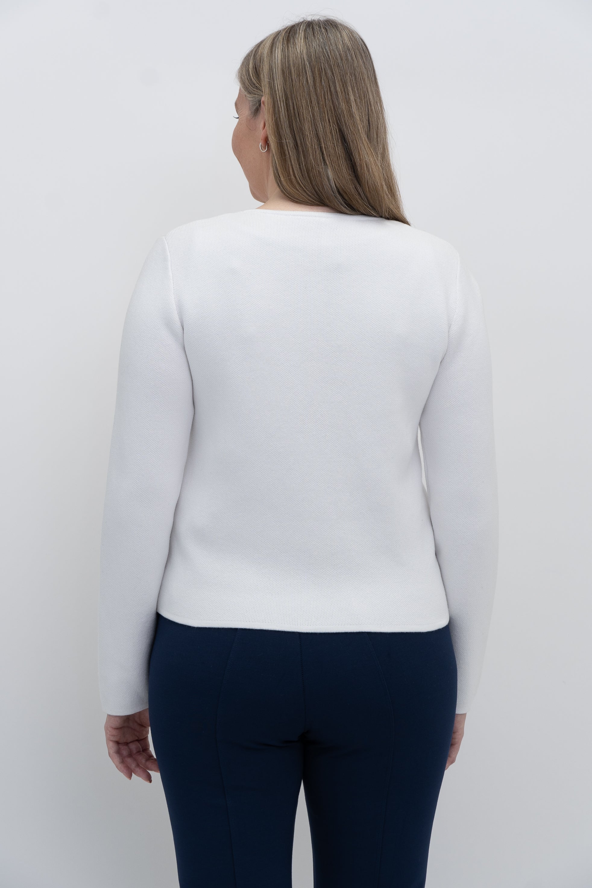 Amira Women's Cotton Sweater - Soft & Comfortable White Pullover for Casual Wear & Layering | Perfect for Fall & Winter Outfits
