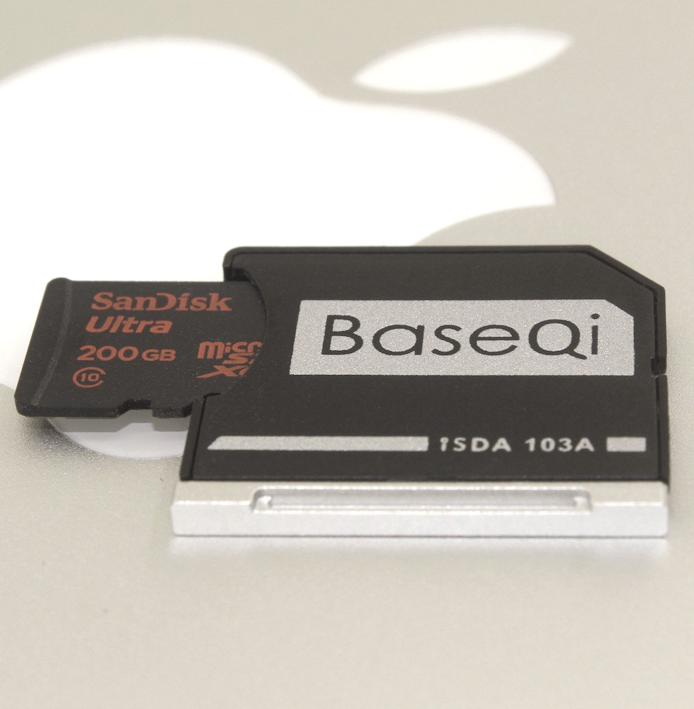 BaseQi Aluminum microSD Adapter for MacBook Air 13