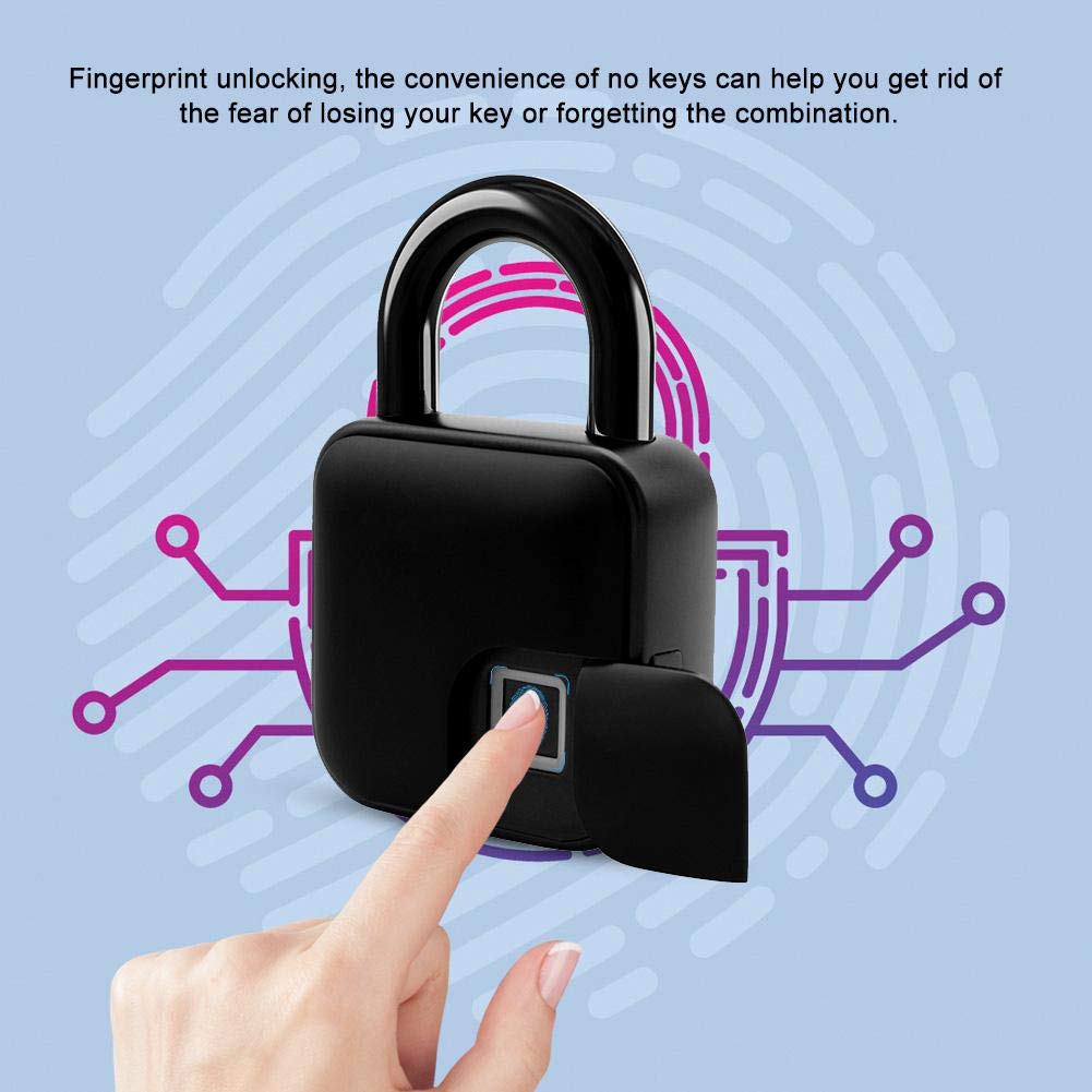 Smart Fingerprint Padlock - Keyless Electronic Lock with Anti-Theft Protection for Gym Lockers, Home Doors, Backpacks & Suitcases | Secure Your Valuables Anywhere