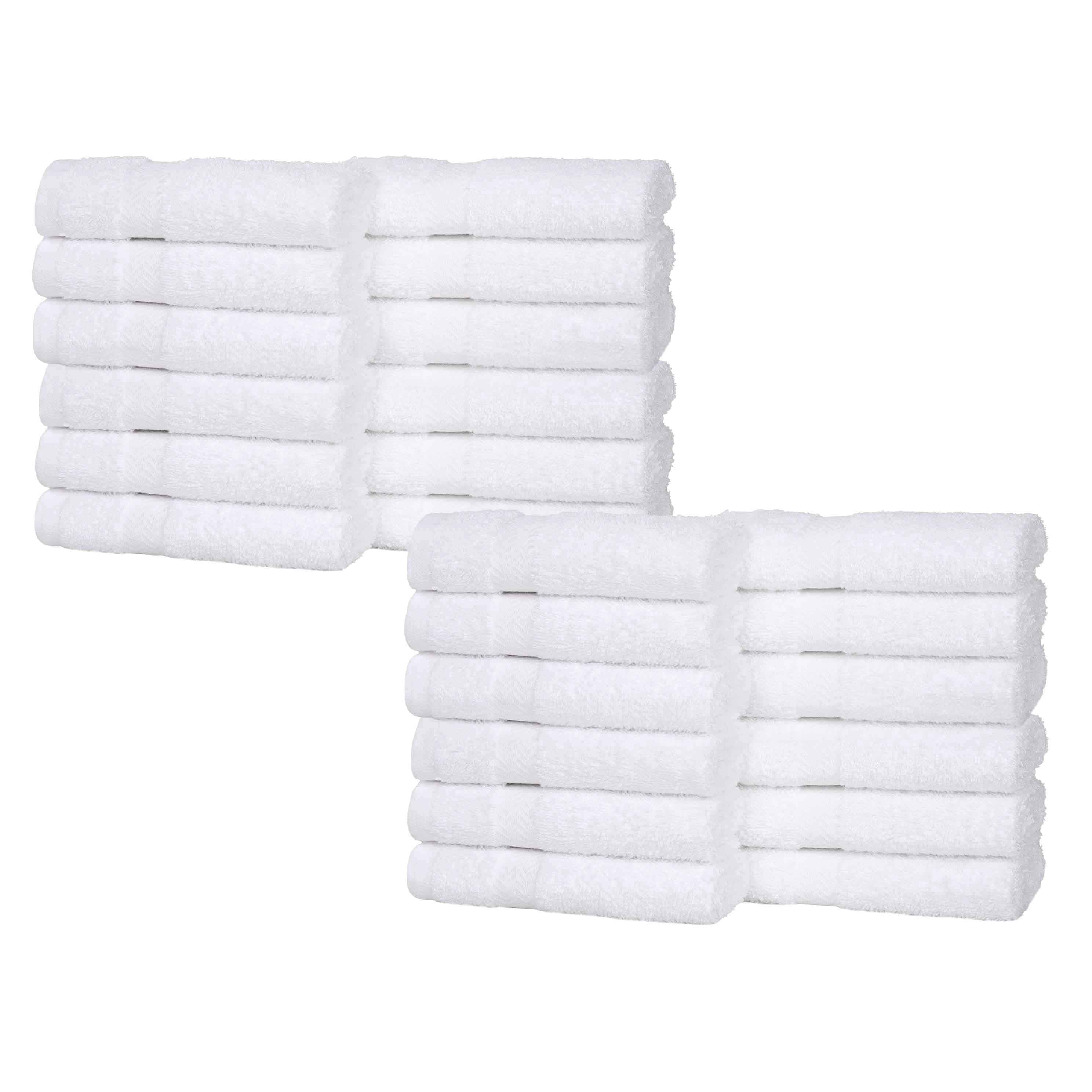 Franklin 100% Cotton Eco-Friendly 24-Piece Face Towel Set | Soft Absorbent Washcloths for Spa, Gym, Travel & Daily Skincare | Hypoallergenic Bath Towels