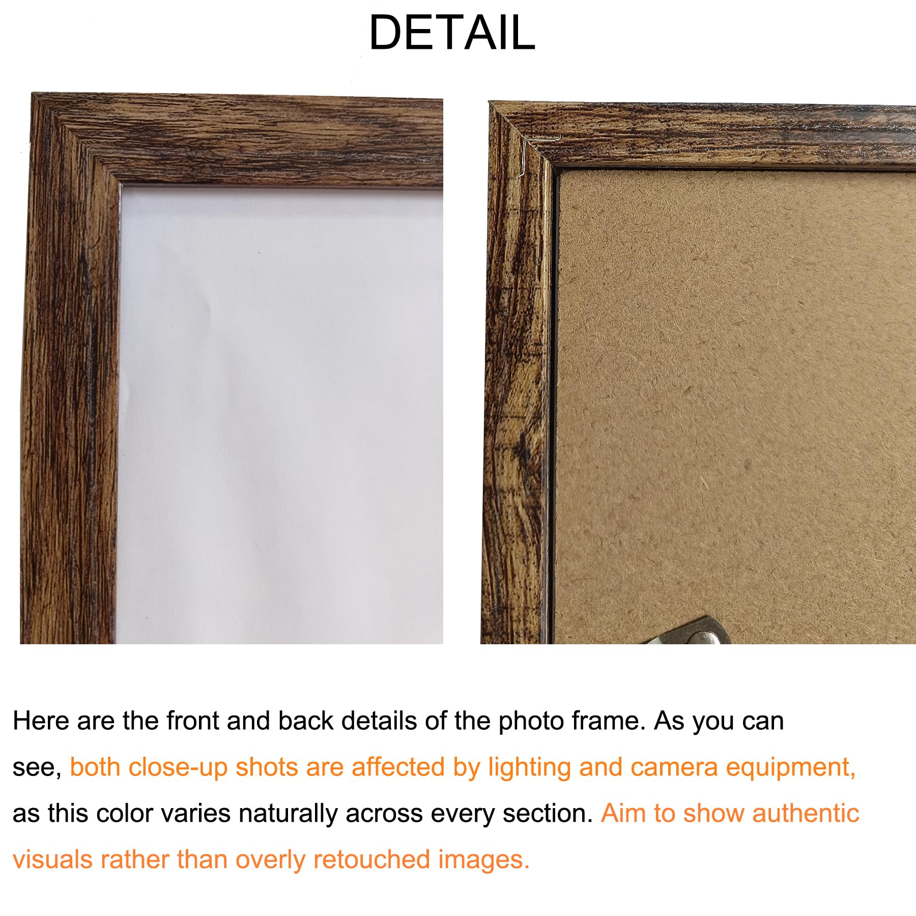 BESCRCL 18x24 Inch Wooden Poster Frame - Single Wall Picture Frame with Shatterproof Glass, Brown - Perfect for Home Decor, Office, Gallery & Art Display