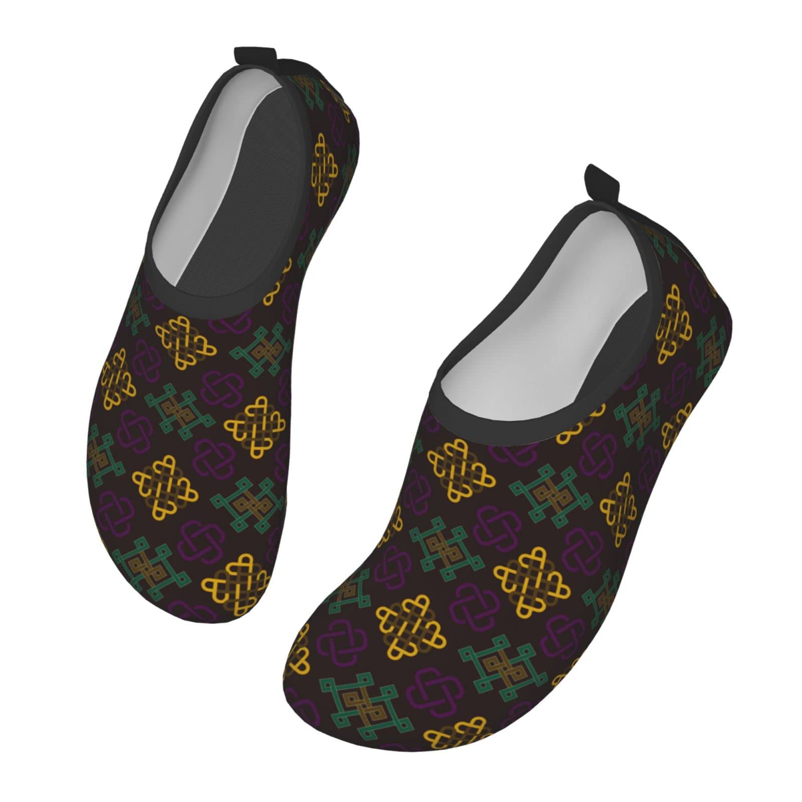 HHFASN Quick-Dry Water Shoes with Colorful Dolphins Design - Barefoot Aqua Socks for Men & Women - Perfect for Swimming, Beach, Yoga, and Water Sports