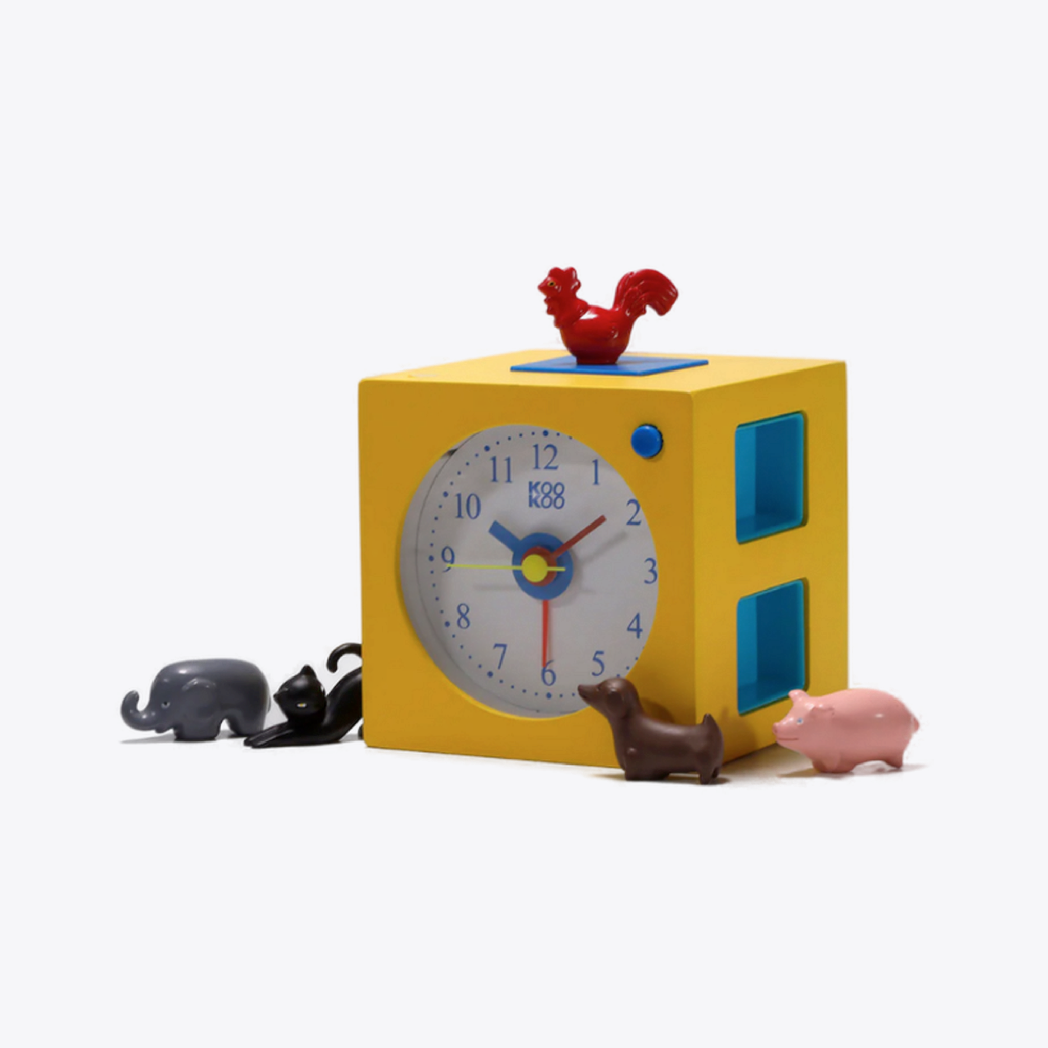 Koo Koo Kids Alarm Clock - Bright Yellow Children's Bedroom Alarm with Easy-to-Use Buttons | Perfect for Morning Wake-Up, Bedtime Routine & Teaching Kids Time Management