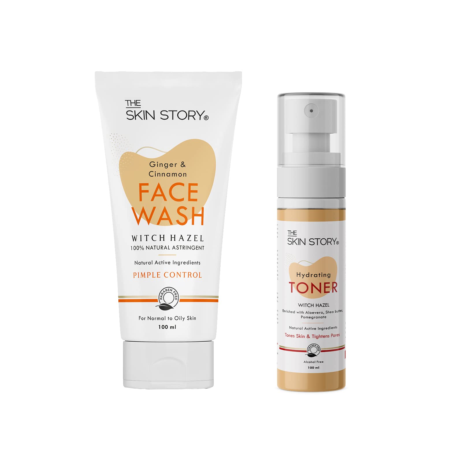 The Skin Story Pimple Care Duo - Acne Treatment Face Wash & Toner Set for Clear Skin | Daily Skincare Routine for Oily & Sensitive Skin