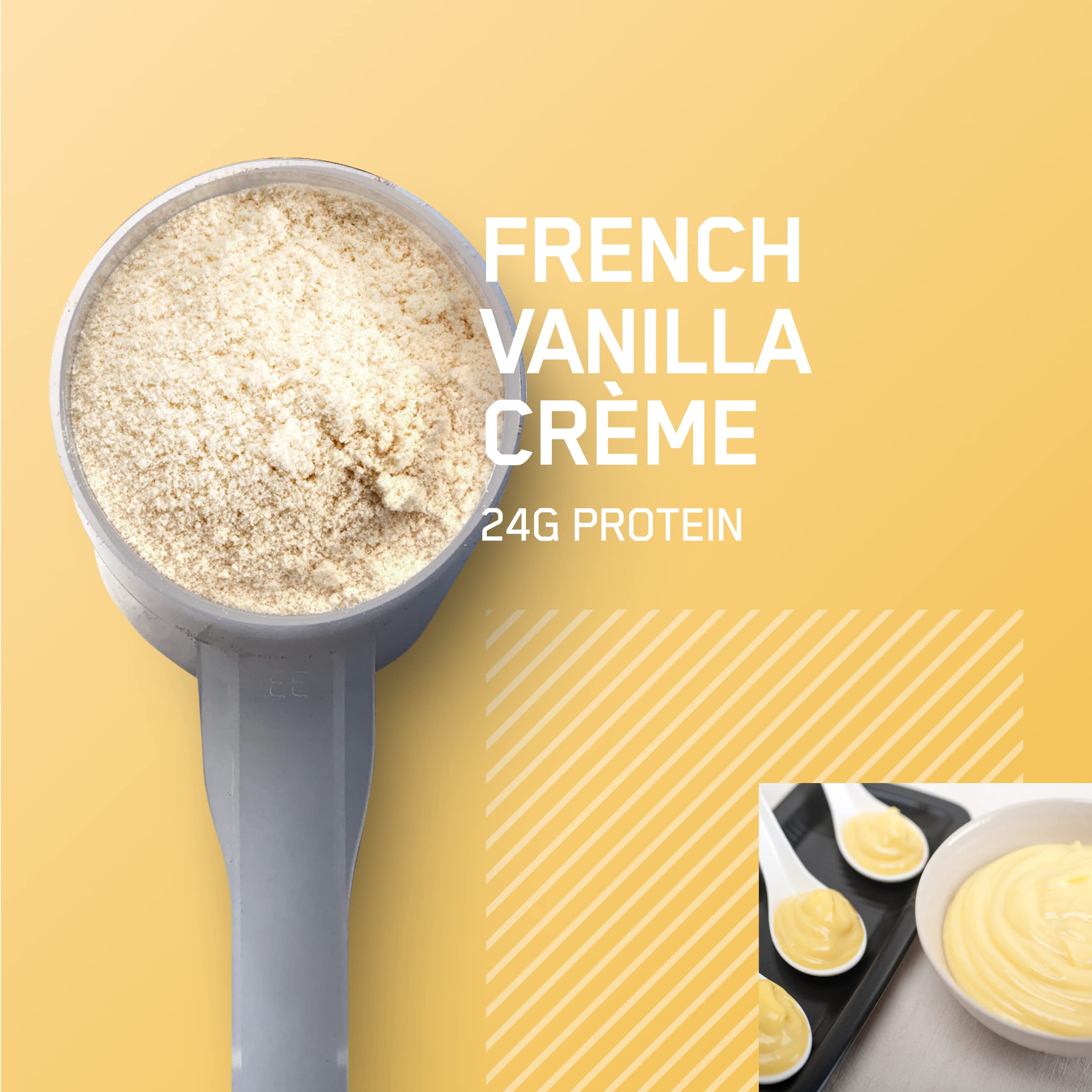 Optimum Nutrition Gold Standard 100% Whey Protein Powder - 2.27kg (5lbs) French Vanilla Flavor - 73 Servings | Muscle Recovery & Post-Workout Supplement for Athletes & Fitness Enthusiasts