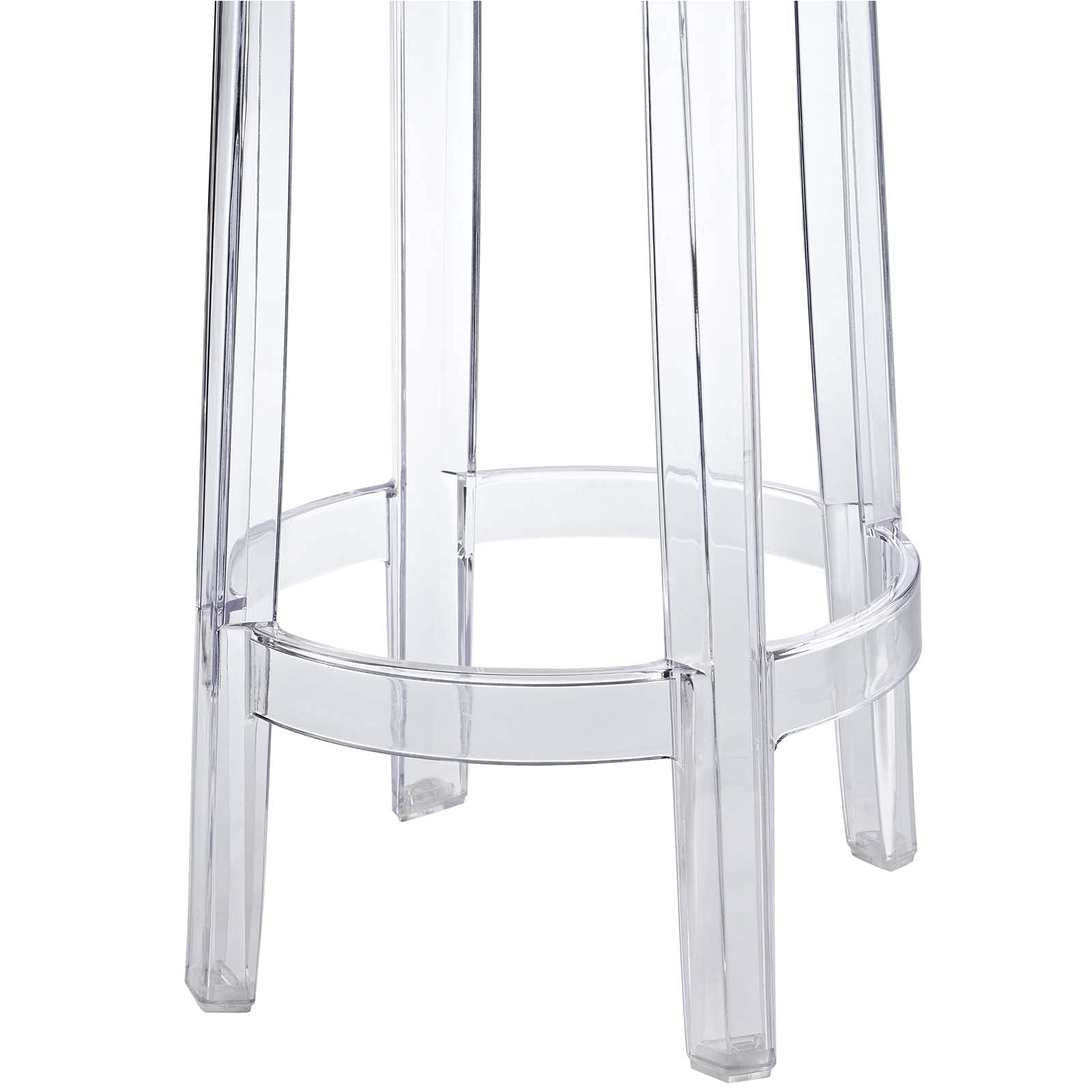 Modway Casper Modern Acrylic Counter Bar Stool - Clear Transparent Design, Fully Assembled - Perfect for Kitchen Islands, Breakfast Bars & Contemporary Dining Spaces