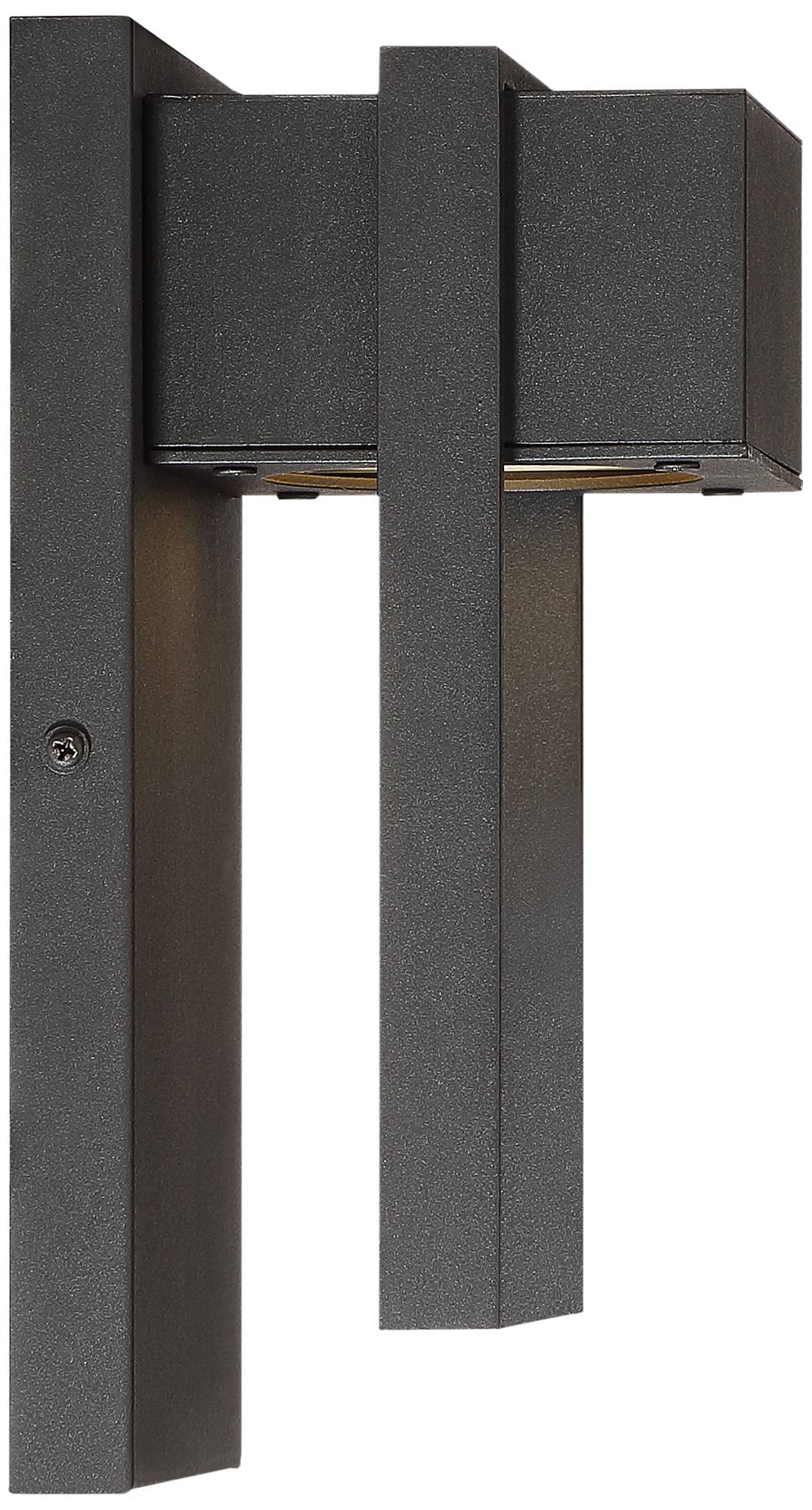Possini Euro Design Pavel Modern Wall Sconce - Textured Black Hardwired 9.5