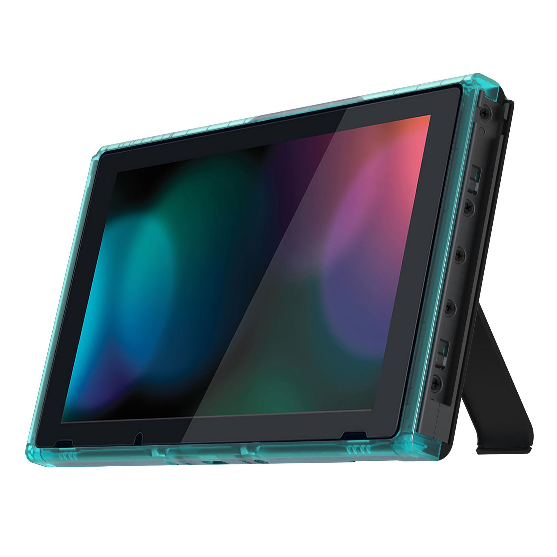 eXtremeRate Emerald Green DIY Replacement Shell for Nintendo Switch Console - Front Faceplate with Volume & Power Buttons (Console Not Included) - Perfect for Custom Gaming Setup & DIY Modifications