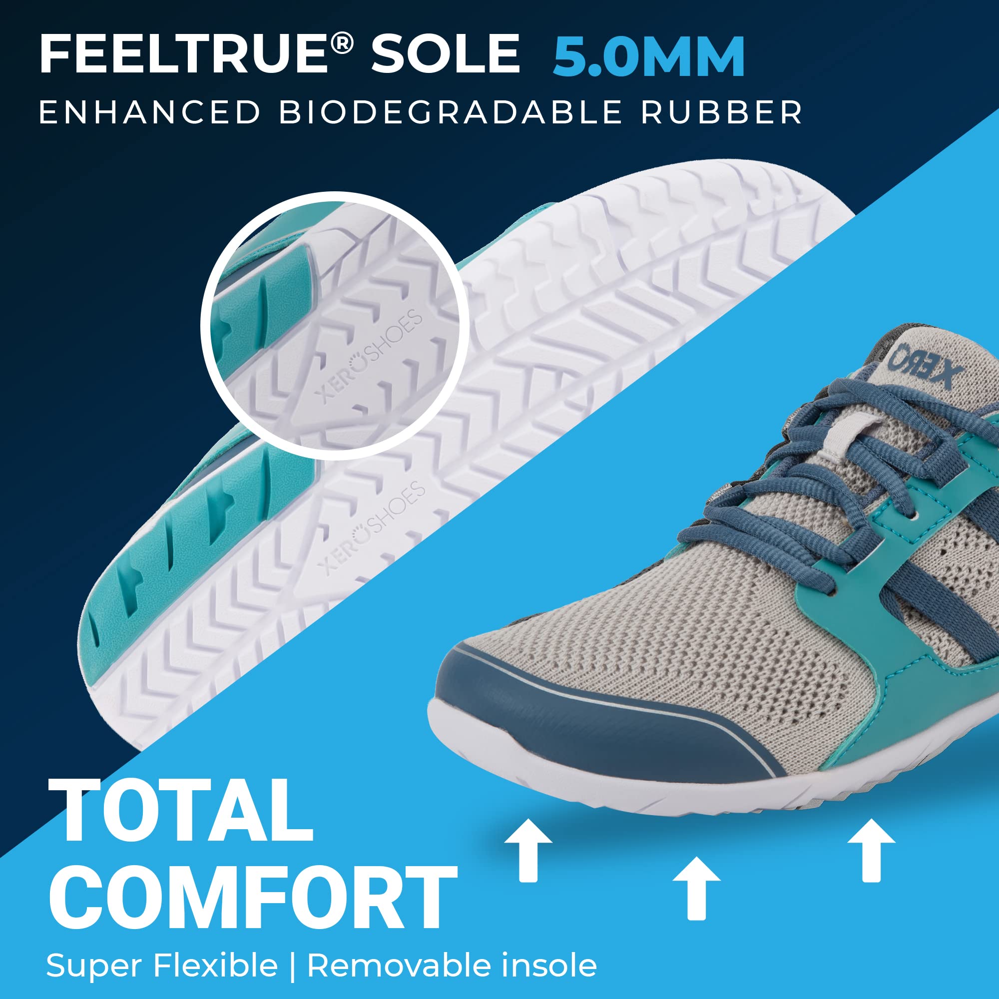 Xero Shoes Women's Zelen Barefoot Running Shoes - Lightweight Minimalist Trail Runners for Natural Movement | Perfect for Trail Running, Hiking & Everyday Wear