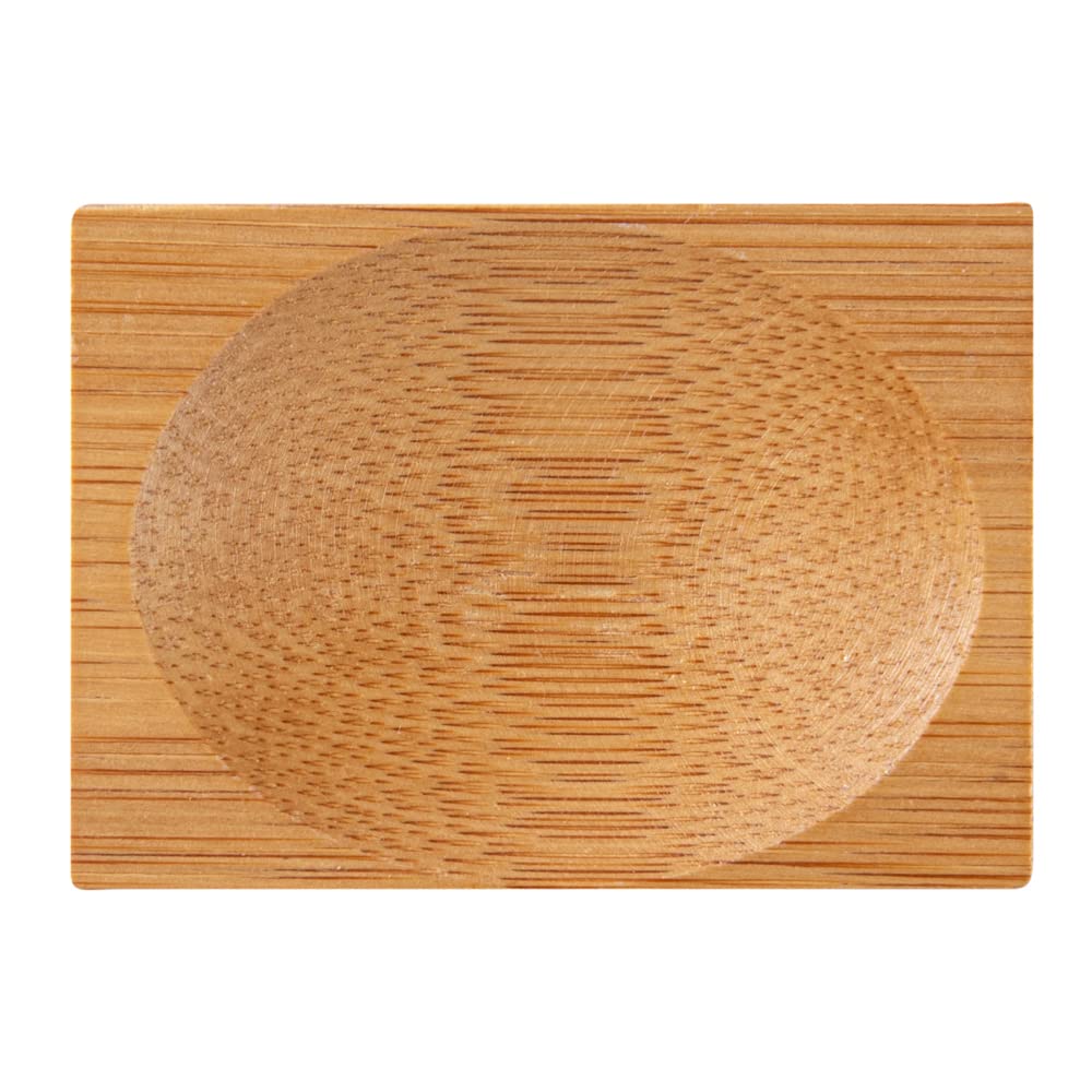 Premium 3 Inch Disposable Bamboo Plates - 100-Pack Eco-Friendly Rectangle & Round Indent Tableware for Parties, Catering & Events | Natural Bamboo Appetizer Plates for Weddings, Picnics & Restaurants