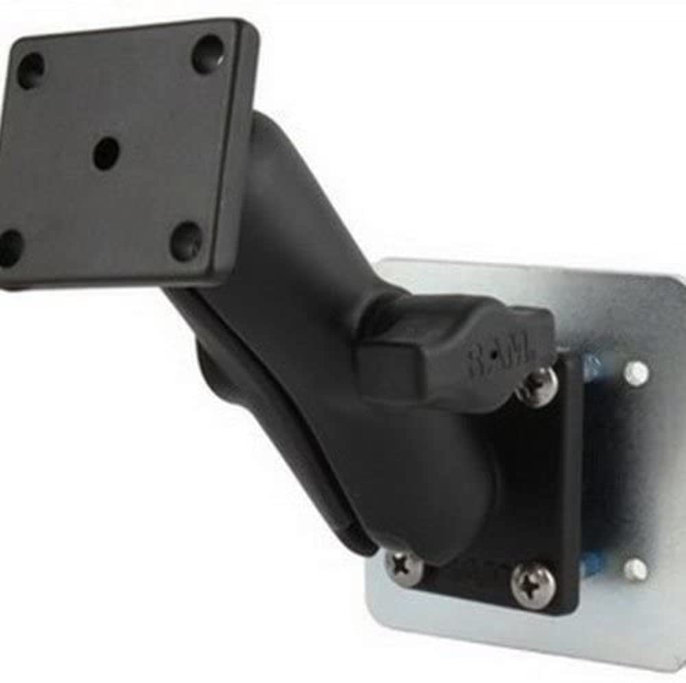 RAM MOUNTS RAM-B-141-BPU Unpackaged Mount with 2 AMPS Base Back Plate - Durable Vehicle & Marine Mounting Solution