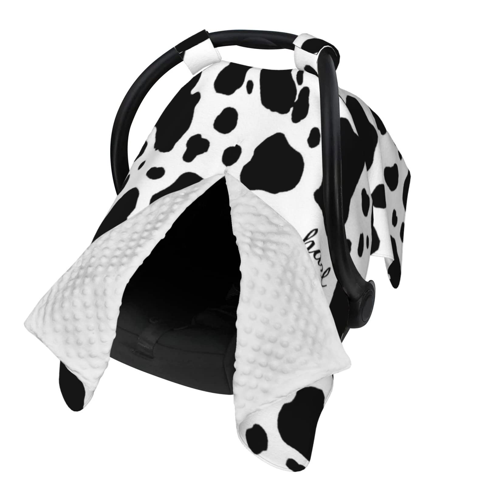 Custom Personalized Baby Car Seat Canopy with Name - Soft Minky Peekaboo Nursing Cover for Newborn Boys & Girls | Perfect for Strollers, Breastfeeding & Infant Travel Protection