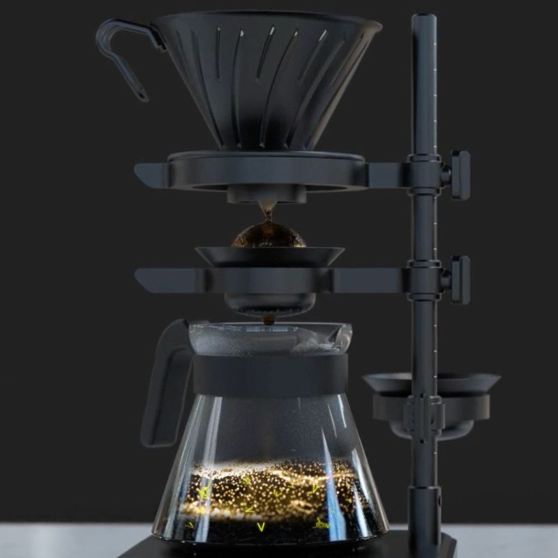 Premium Nucleus Paragon Pourover Coffee Stand - Durable Stainless Steel Pour Over Brewer for Specialty Coffee - Perfect for Home, Office & Barista Use