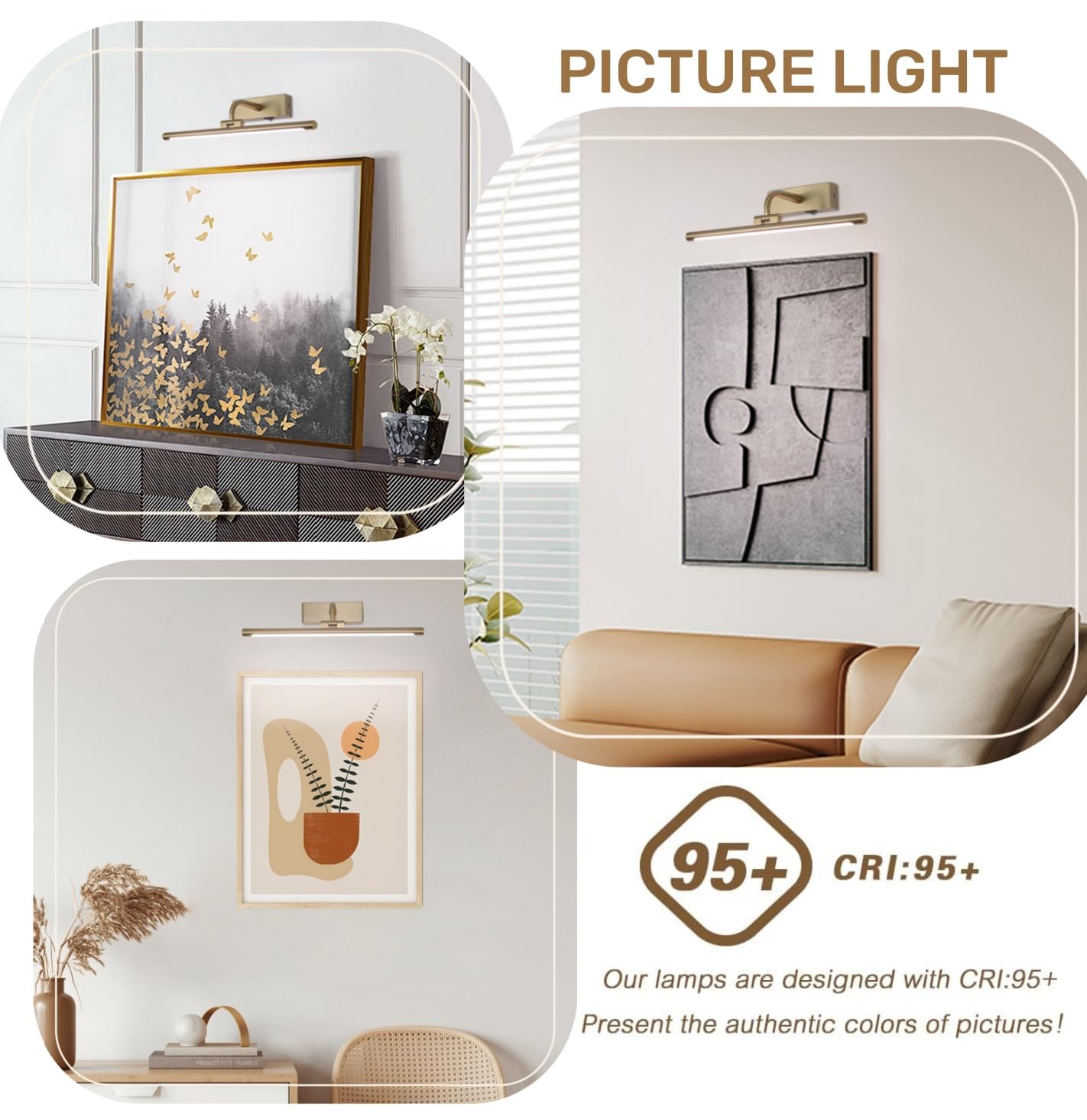Rechargeable Battery Operated Picture Light with Remote & Timer - 15.94