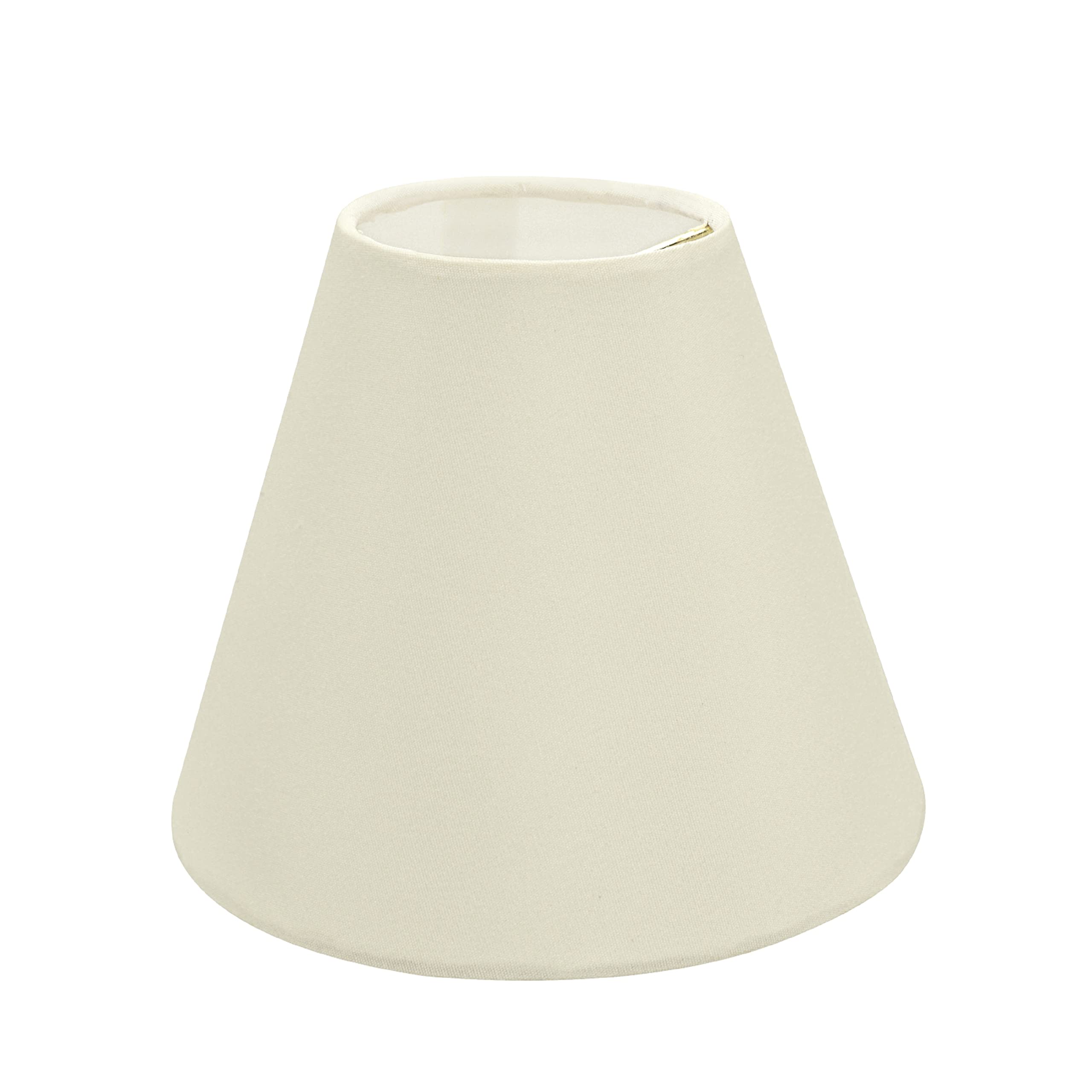 Aspen Creative 6-Pack Small Hardback Empire Clip-On Chandelier Lamp Shades - Ivory Transitional Design (3
