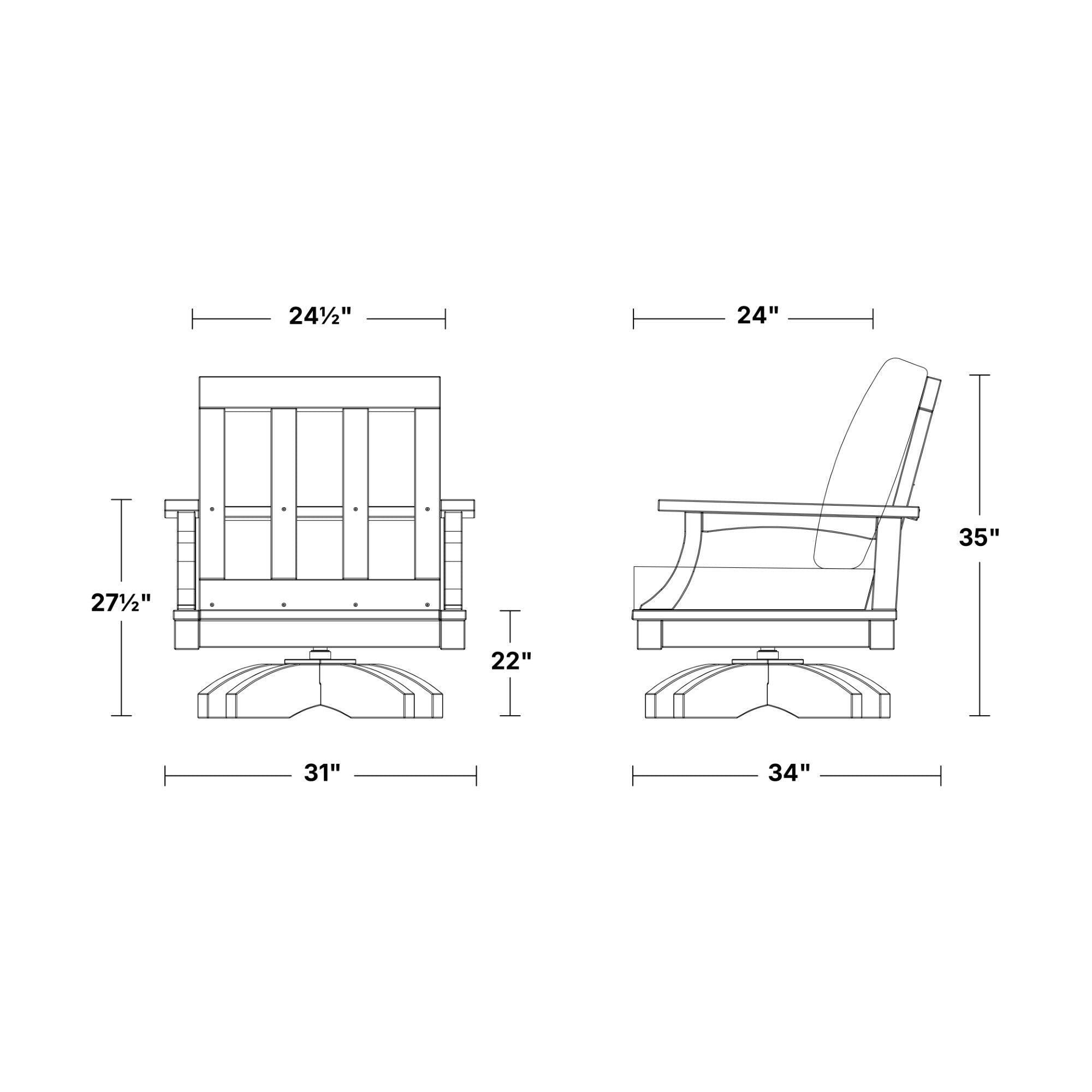 Heritage Deep Seating Swivel Chair - 360° Rotating Patio Lounge Chair with Cushions, Weather-Resistant Outdoor Furniture for Garden, Poolside & Backyard Relaxation