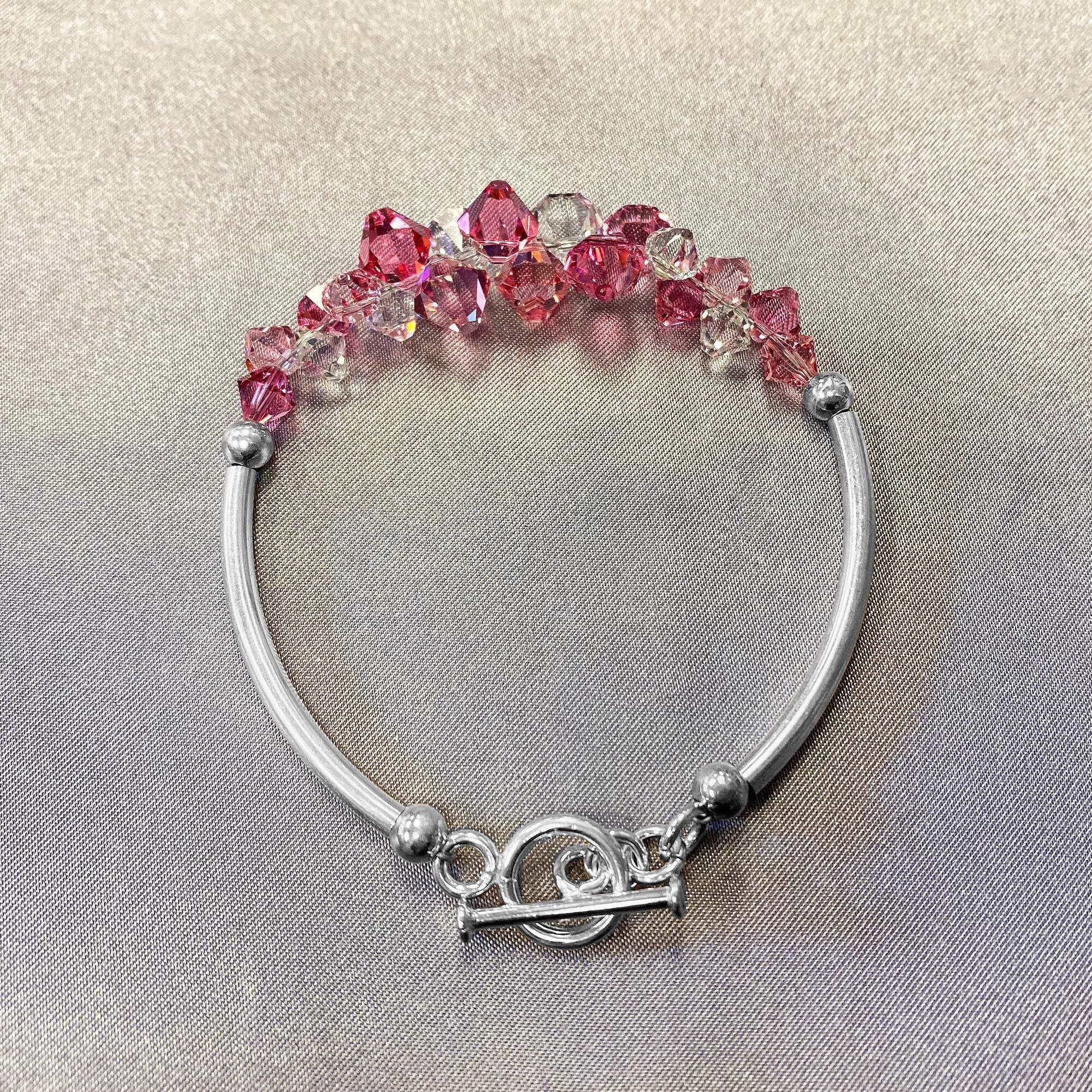 Sterling Silver Bracelet with Austrian Crystals - Elegant Jewelry for Women