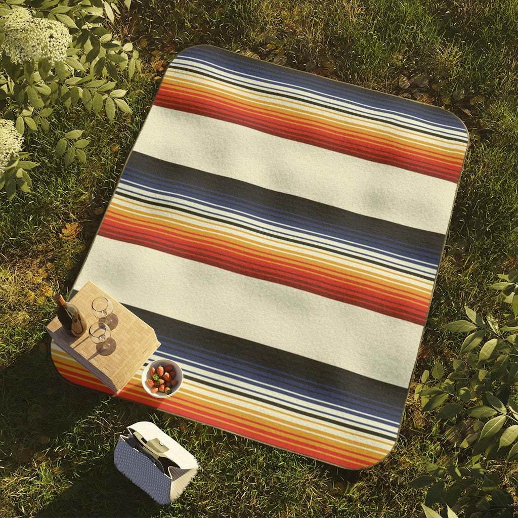 Mexican Pattern Picnic Blanket - Large Waterproof Outdoor Blanket for Beach, Park, Camping & Picnics - Portable with Carry Strap - Perfect Gift for Outdoor Lovers