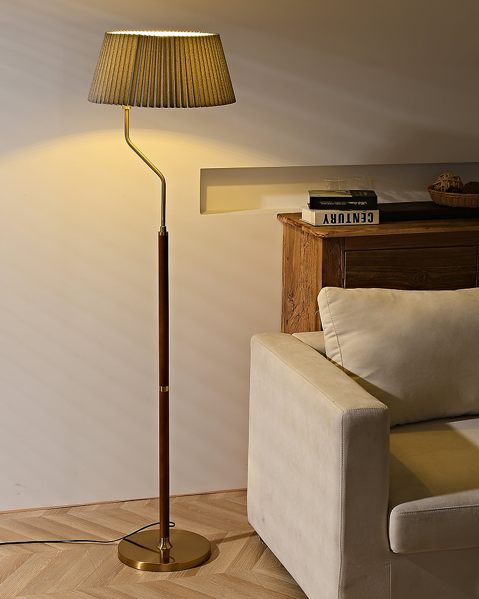 Bergboms Modern Floor Lamp with Adjustable Height - Bright LED Standing Light for Living Room, Bedroom & Office - Perfect for Reading, Working & Relaxing