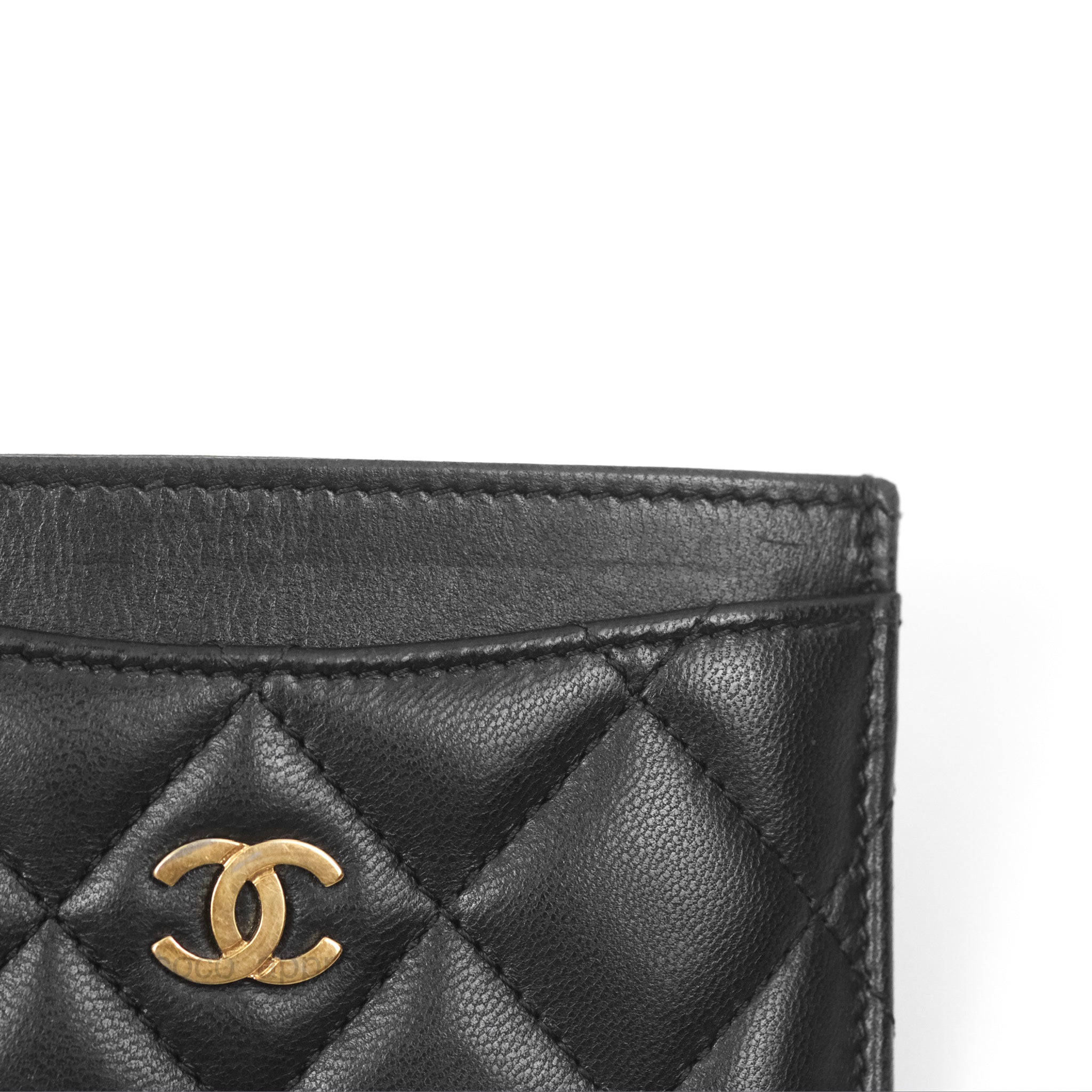 Chanel Classic Flat Card Holder Black Lambskin Gold Hardware - Luxury Slim Wallet for Women, Perfect for Everyday Use & Gift Giving