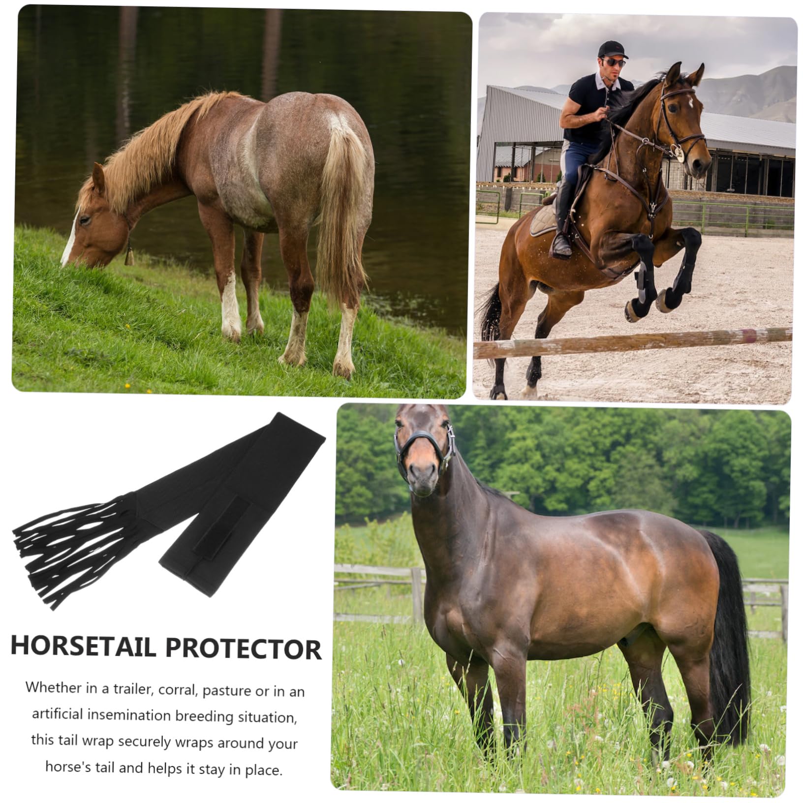 POPETPOP Cow Tail Bag | Horse Tail Cover Protector | Non-Woven Fabric Tail Wrap for Horses | Farm Supplies & Equestrian Accessories | Perfect for Horse Shows, Grooming, and Tail Protection
