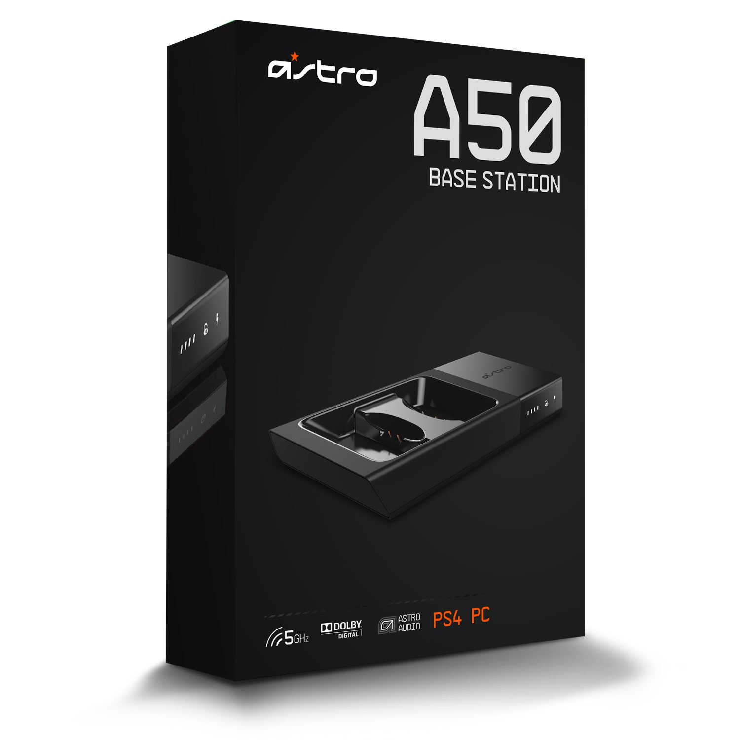 ASTRO Gaming A50 Wireless Headset Base Station for PlayStation 4 & PC - Premium Charging Dock with Dolby Audio - Perfect for Gaming, Streaming & Esports Tournaments