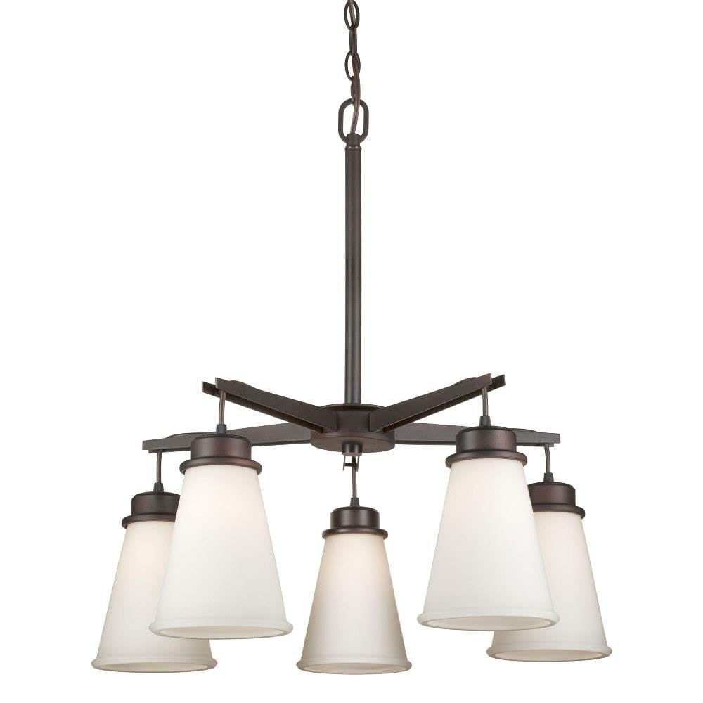 Forte 2699-05-32 Elegant 5-Light Bronze Chandelier - Perfect for Dining Room, Bedroom & Foyer Lighting