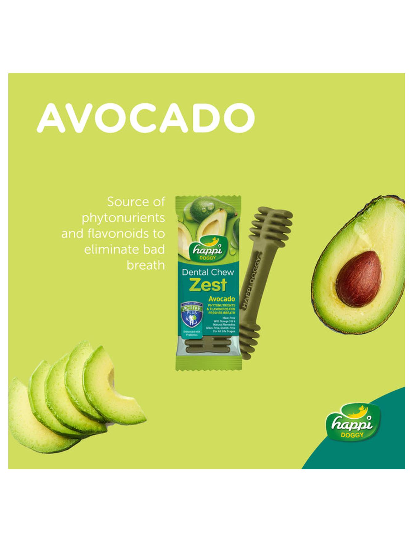 Happi Doggy Dental Chew Zest Avocado 4