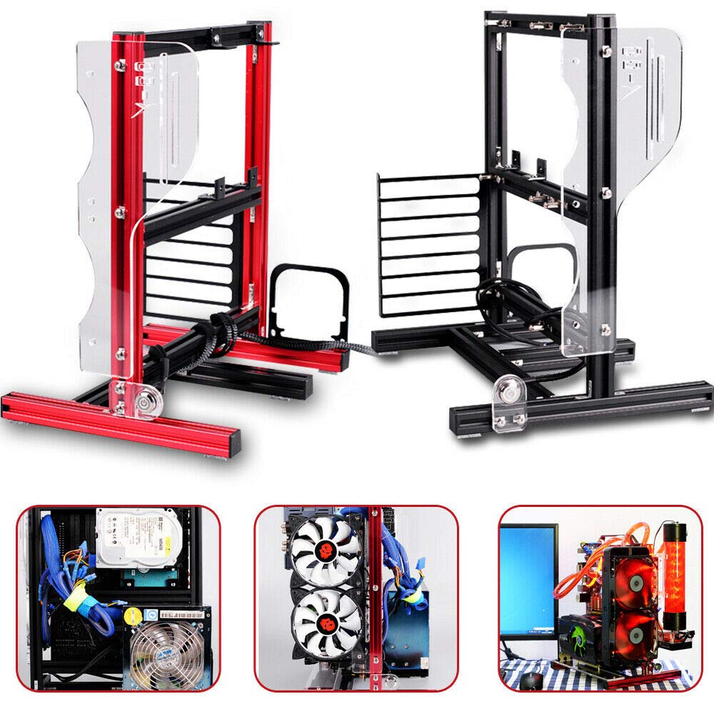 DIY Open Frame PC Test Bench - ITX (17x17cm) ATX MATX Motherboard Stand for Air & Water Cooling | Vertical Chassis for Overclocking & Heat Dissipation | Perfect for Computer Builds, Gaming Rigs & Hardware Testing
