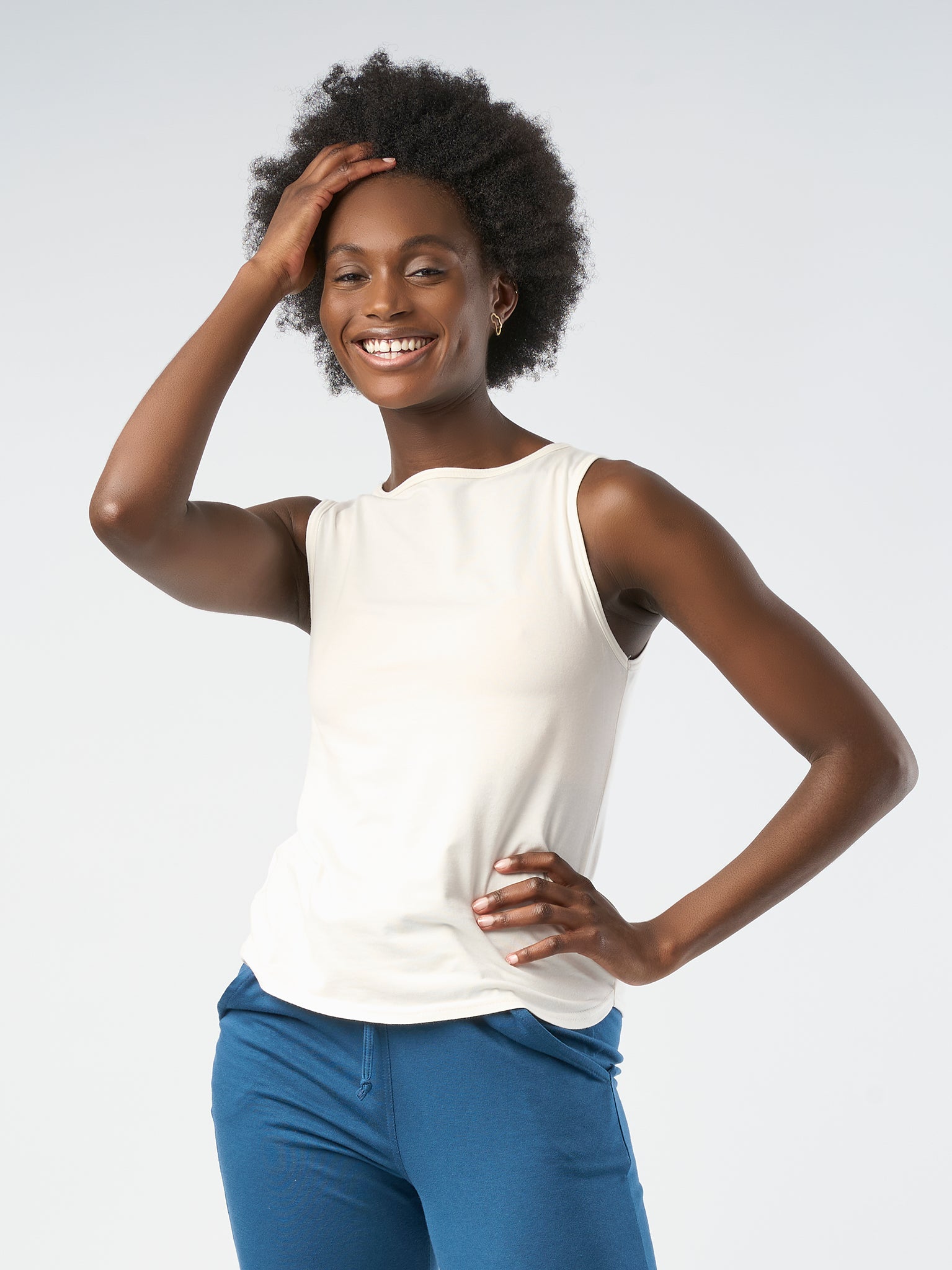 Gossypium Freedom Yoga Vest - Natural Cotton Women's Workout Top for Yoga, Pilates & Gym - Breathable & Comfortable Activewear