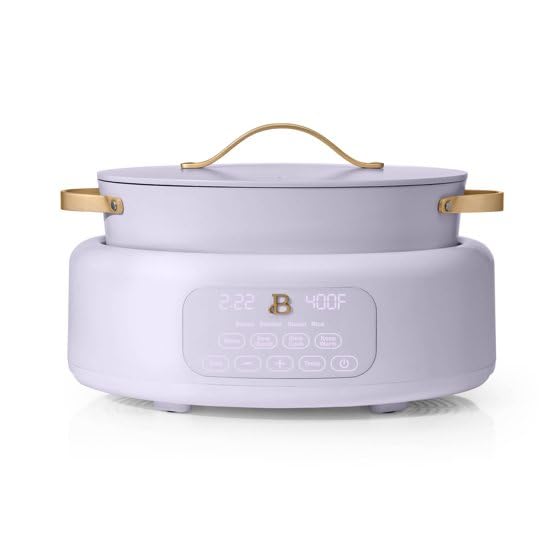 Drew Barrymore 10-in-1 Electric Multi-Cooker with 12 Cooking Functions - 6Qt Digital Pressure Cooker, Slow Cooker, Rice Cooker, Steamer & More - Perfect for Family Meals, Meal Prep & Healthy Cooking (Lavender)