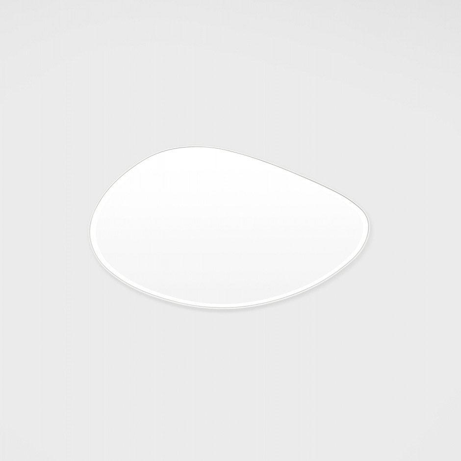 MIDDLE OF NOWHERE Pebble Mirror - Bright White Wall Mirror 47x28 Inches (120x70cm) - Modern Oval Bathroom Vanity Mirror for Bedroom, Living Room & Entryway Decor