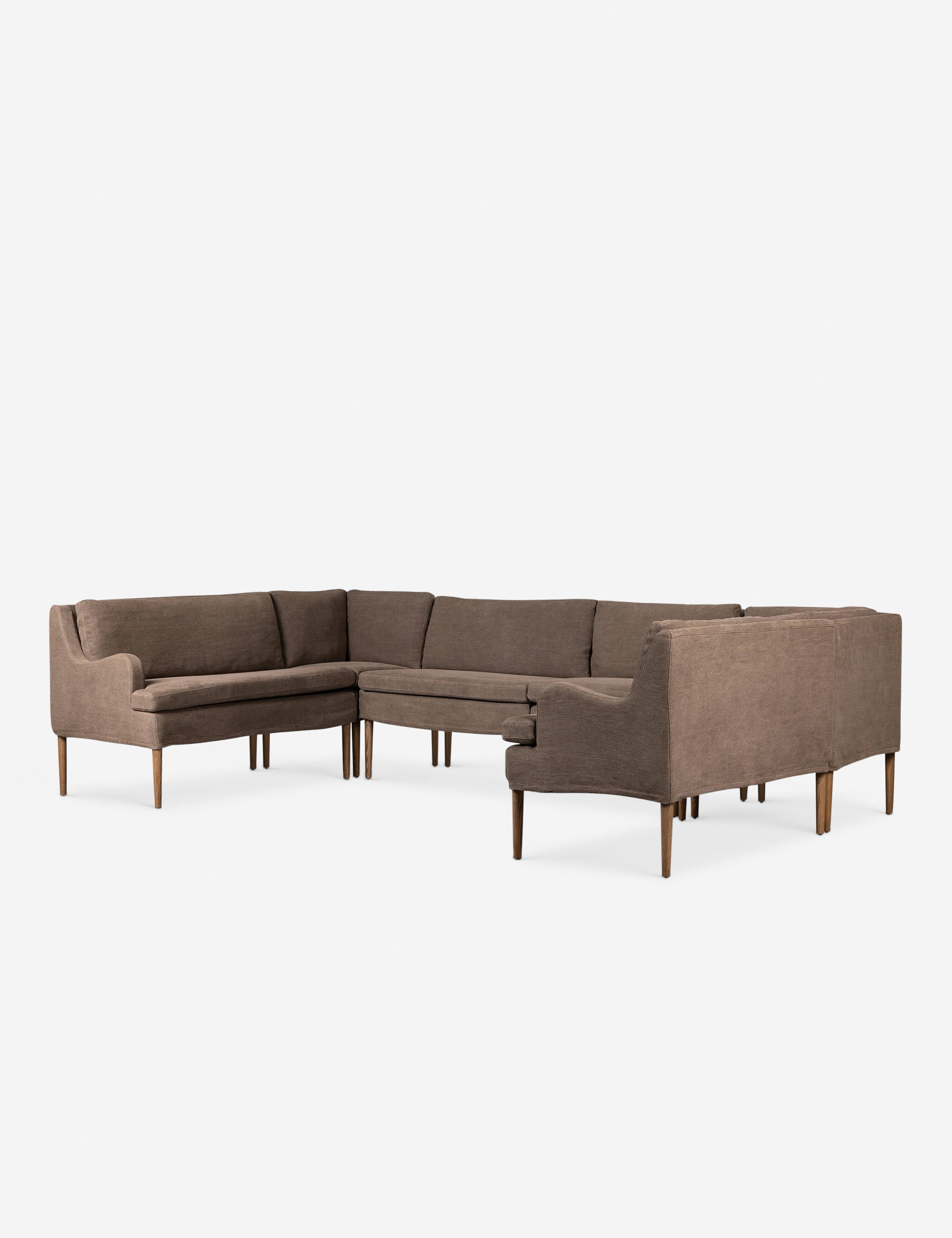 Aurelia U-Shaped Dining Banquette by Amber Lewis x Four Hands - Modern Upholstered Bench for Kitchen, Dining Room & Breakfast Nook - Perfect for Family Gatherings & Entertaining Guests