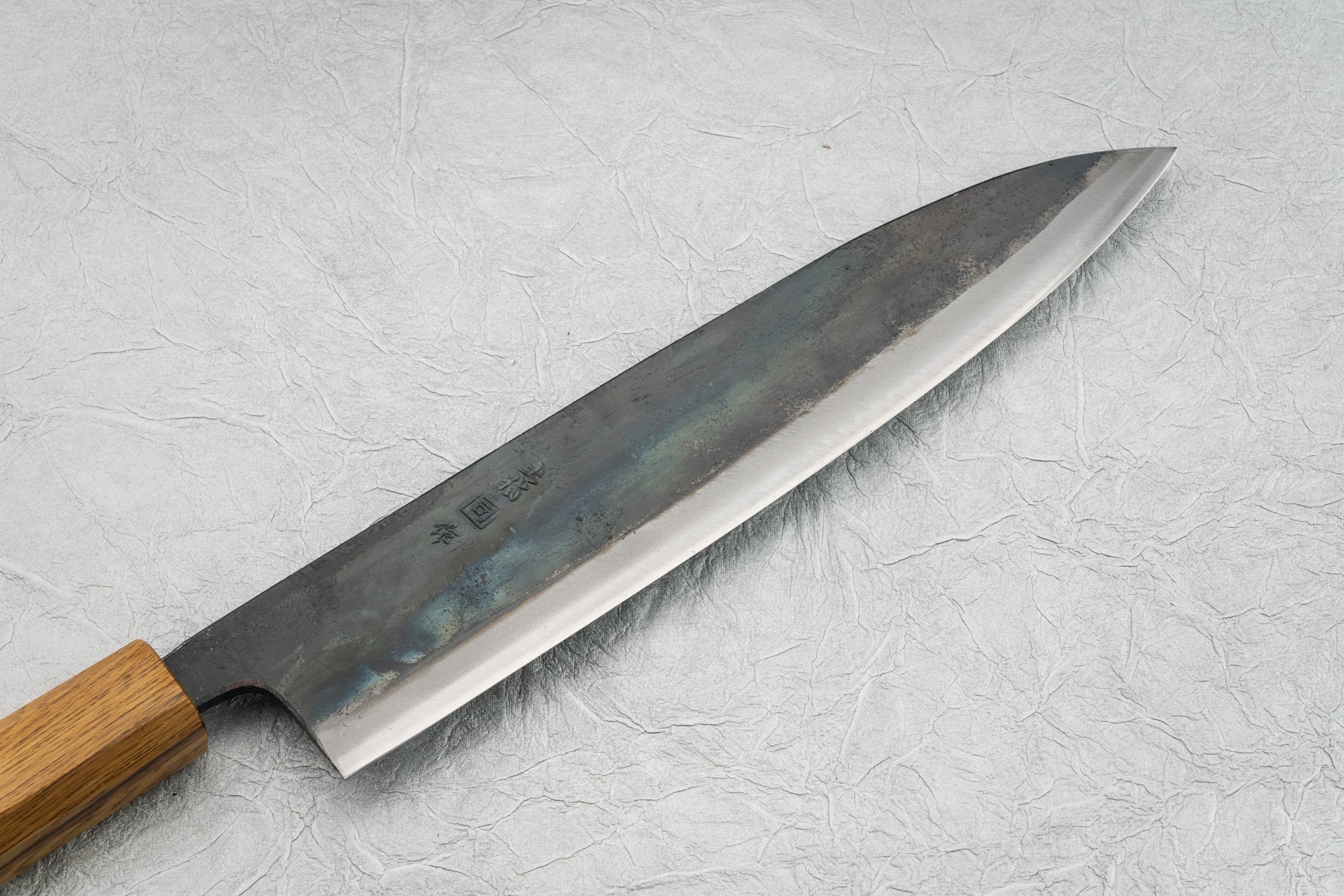 Premium Tosa Tsukasa Shiroichi Kurouchi Gyuto 210mm Japanese Chef Knife - High Carbon Steel Blade for Professional Cooking, Slicing, and Meat Cutting - Perfect for Home Chefs and Culinary Enthusiasts