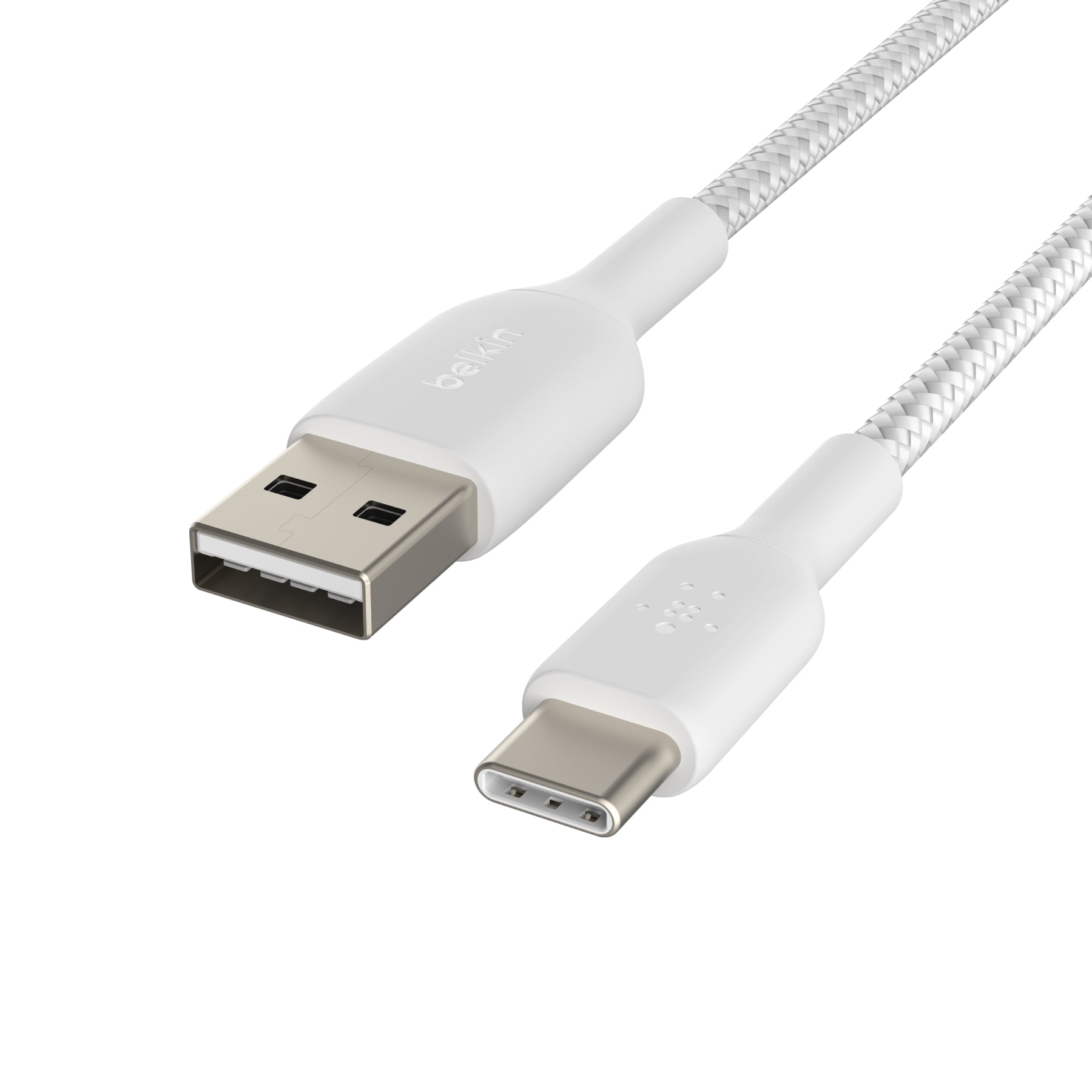Belkin Boost Charge USB-C to USB-A Braided Cable - Fast Charging & Durable for iPhone, Samsung, MacBook, iPad - Perfect for Home, Office & Travel