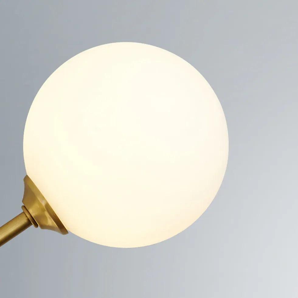 Modern White Multi Glass Ball Radial Chandelier - Elegant Ceiling Light Fixture for Dining Room, Living Room, Bedroom & Entryway Decor